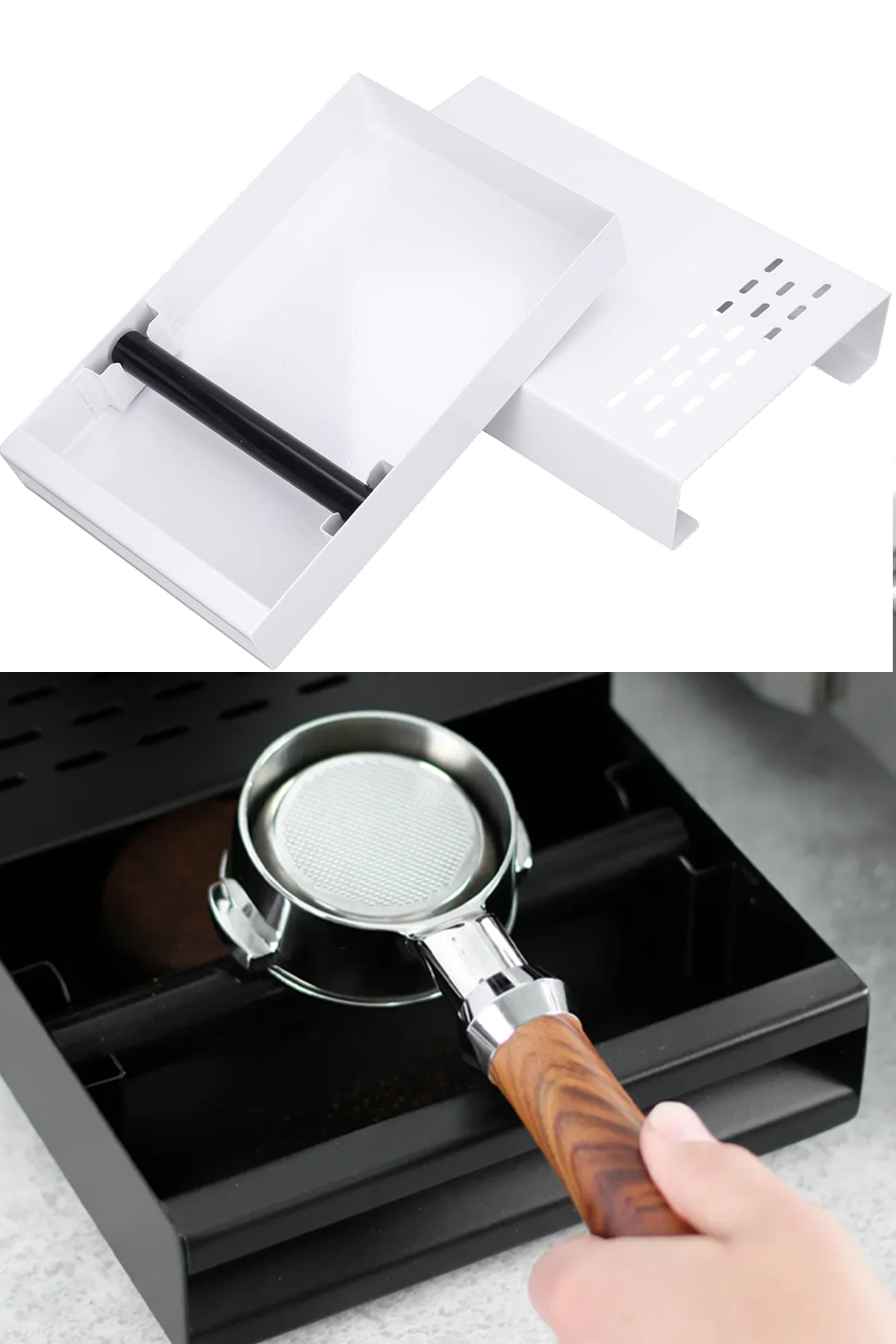 VODİNOX Posa Çekmecesi Kahve Atık Tablası Knock Box ( 15 X 25 X 7