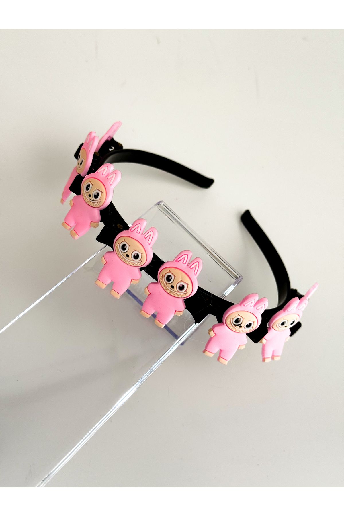 PURPLE'S BİR TUTAM MUTLULUK-Children's Crown with Row of Labubu Figures and Eight Latches 2