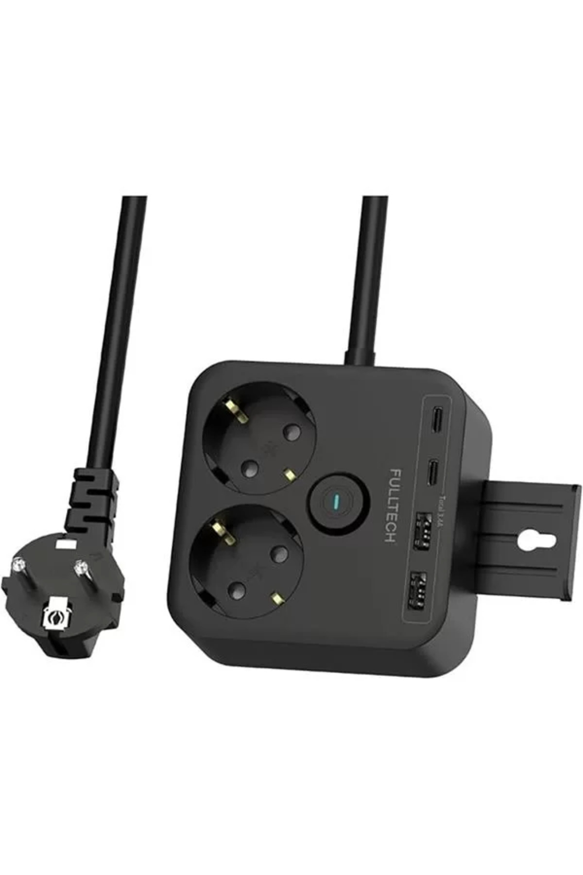 ShopZum-مقبس مكون من قطعتين مع حماية من التيار الحراري، هيكل آمن للأطفال ومقاوم للحرارة، 2X USB 2X USB A مدخل 2