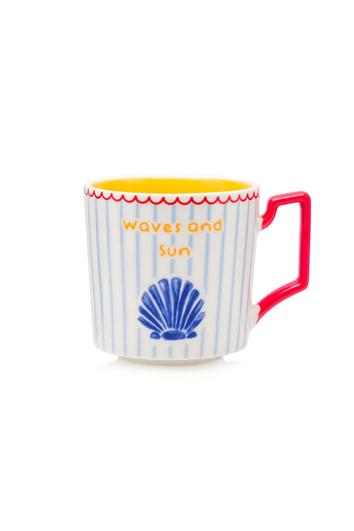 LC Waikiki-Lcw Home Mixed Seashell Printed Porcelain Mug 320 ml 5