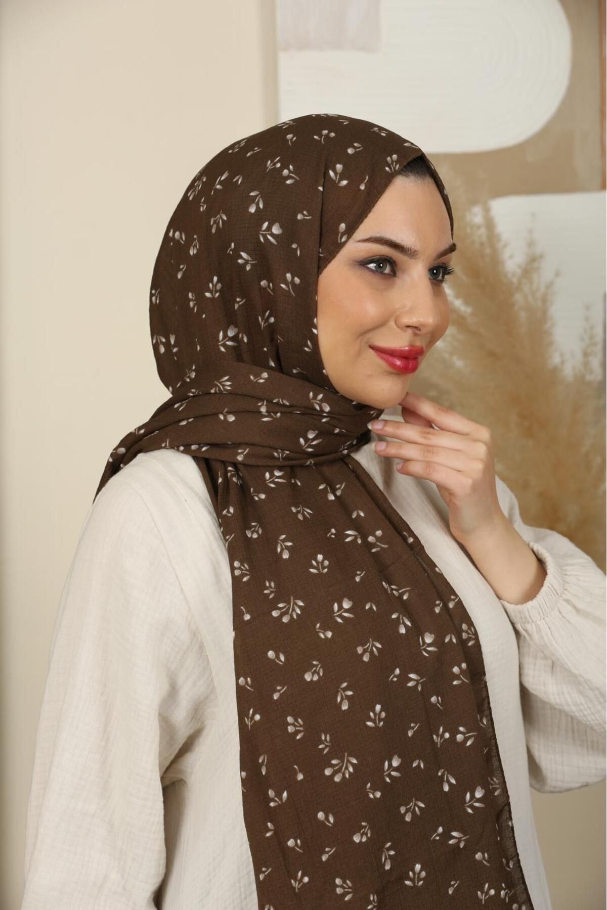 WOHOME-Mini Patterned Gathered Shawl-Ironing Light Structure, Special Texture That Breathes Air, Large Size, Thin and Delicate 4