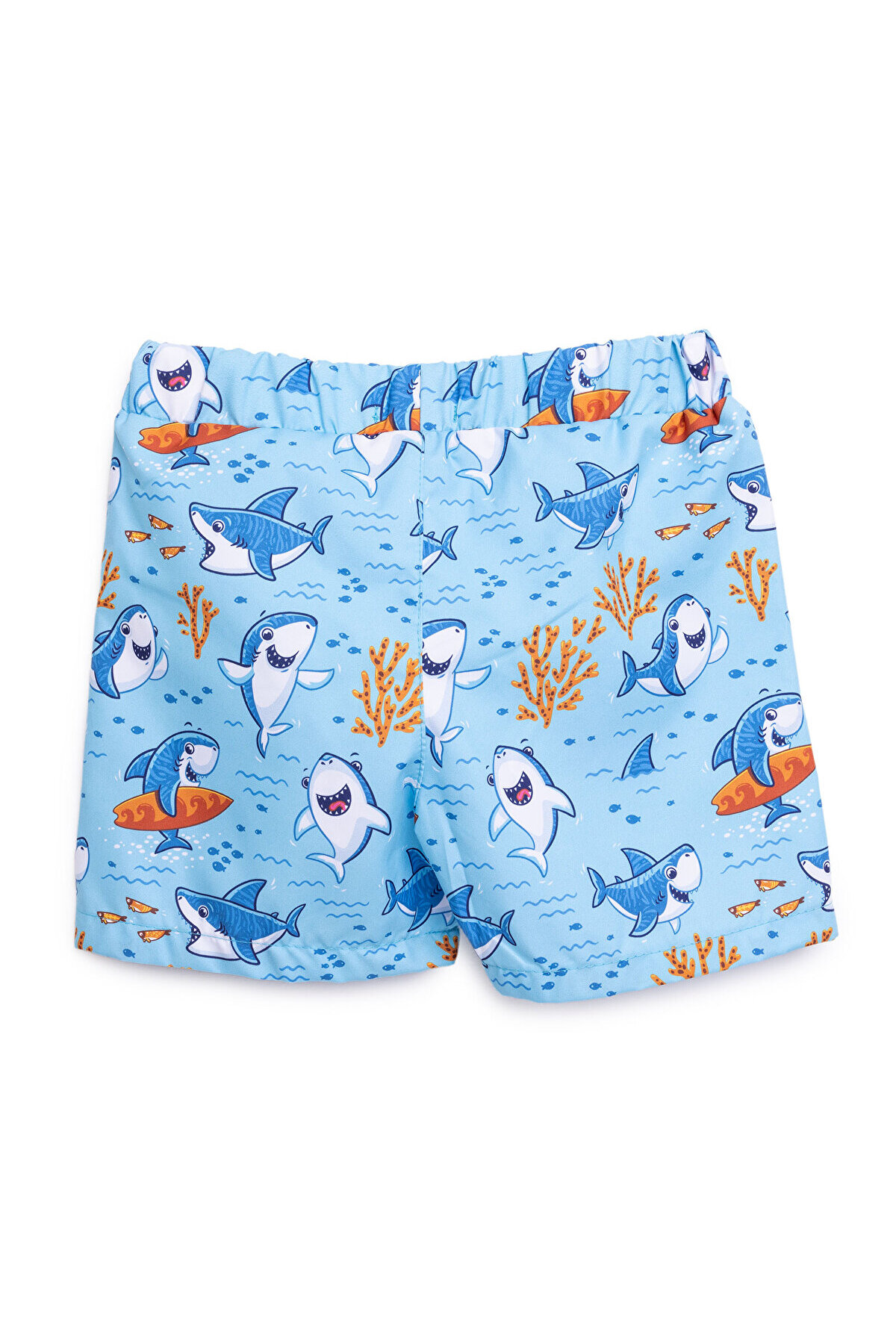 ebebek Hello Baby HelloBaby Erkek Bebek UV Koruma Şort Mayo Köpekbalığı Desen İpli Micro Kumaş fotoğrafı 2 (önizleme)