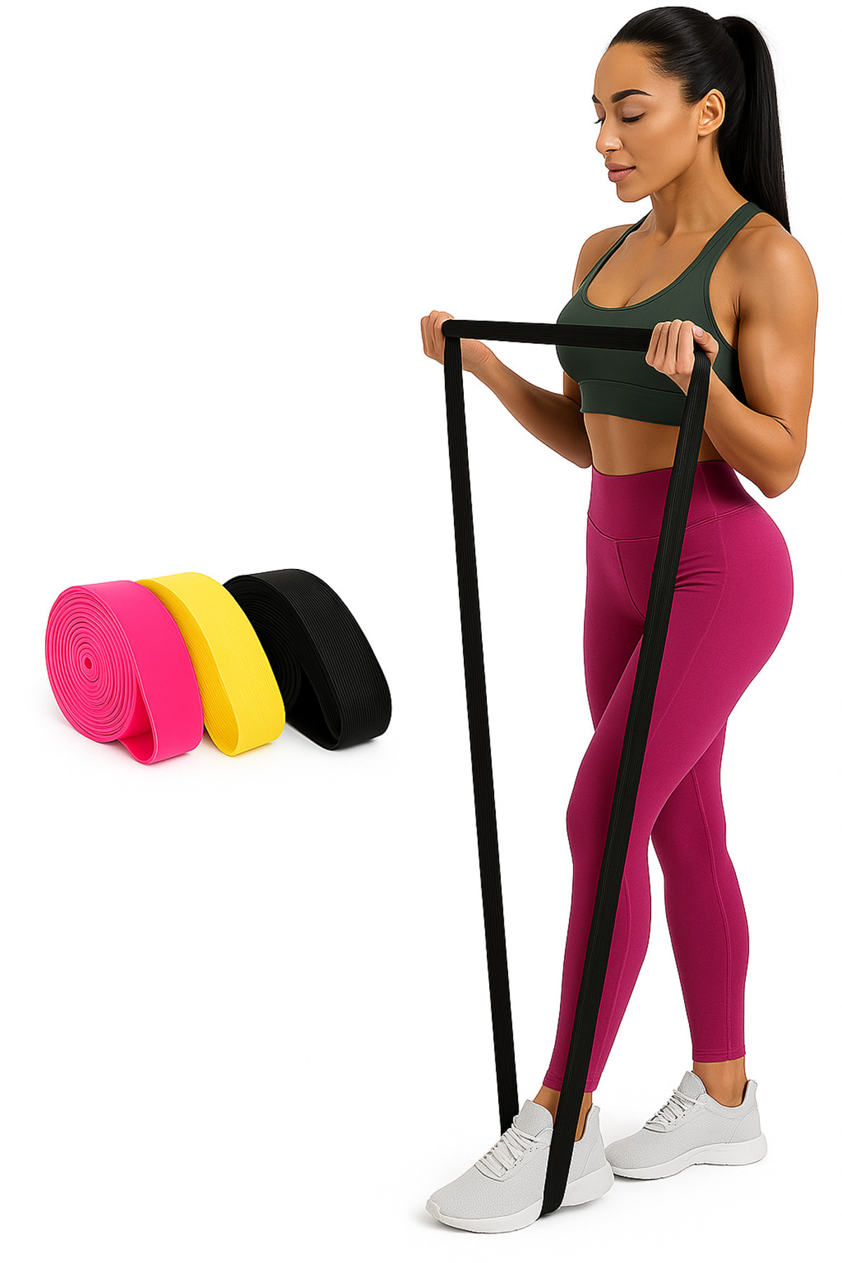 GAZELMANYA 25 Kg Active Orta Sert Loop Direnç Bandı Süper Loop Bandı Egzersiz Direnç Lastiği Barfiks Lastiği