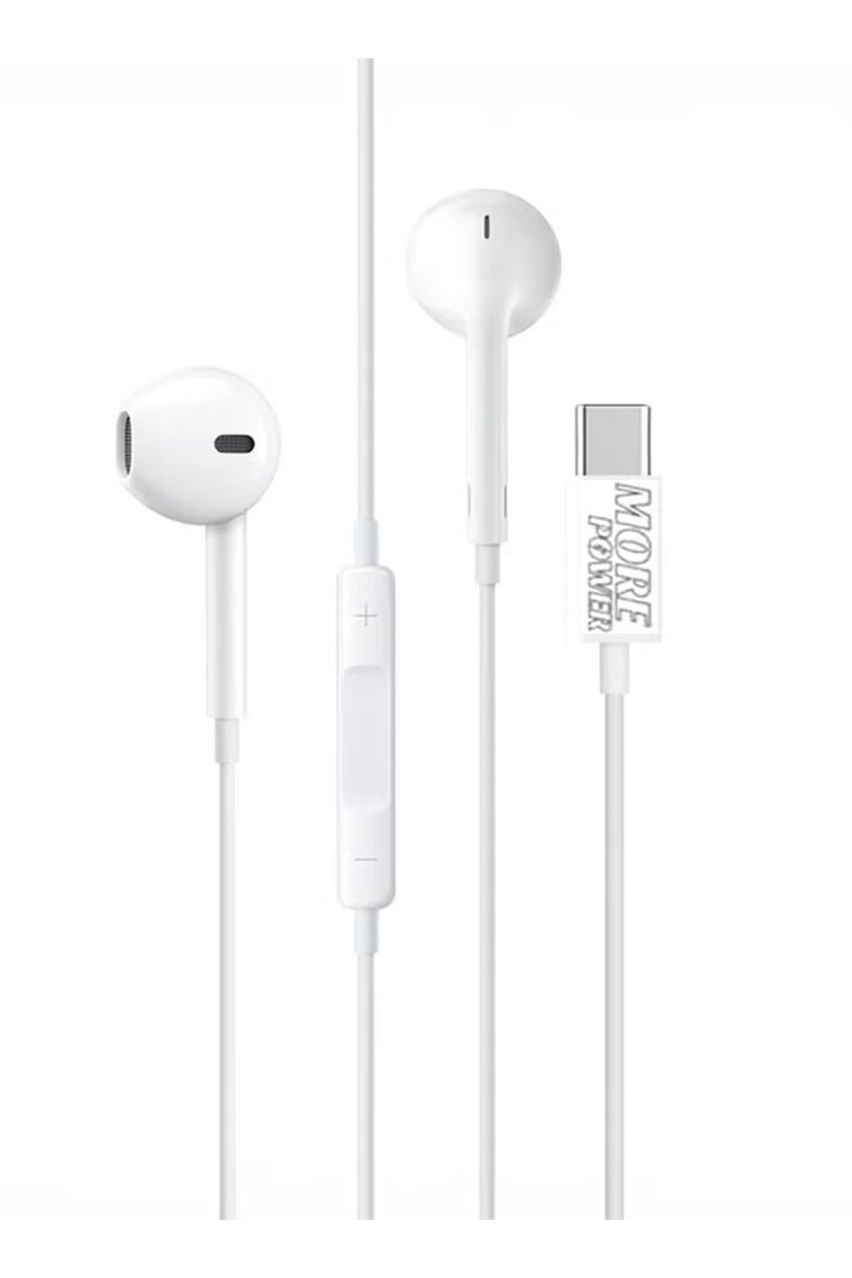 more power-MorePower USB-C Wired Earphones, High-Quality Sound, Stylish and Lightweight Design, Compatible with iPhone 15/16 and USB-C Devices. 1