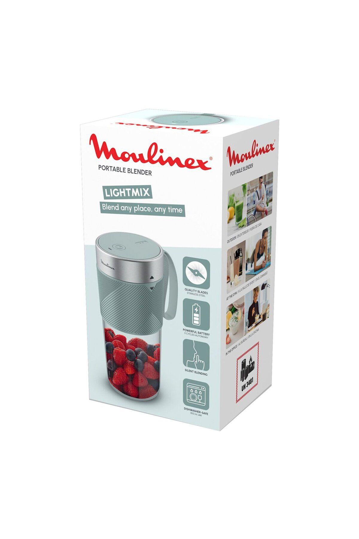 Moulinex-LIGHTMIX Portable Blender, 300 ml, 50W, Grey, LM1C0410 3