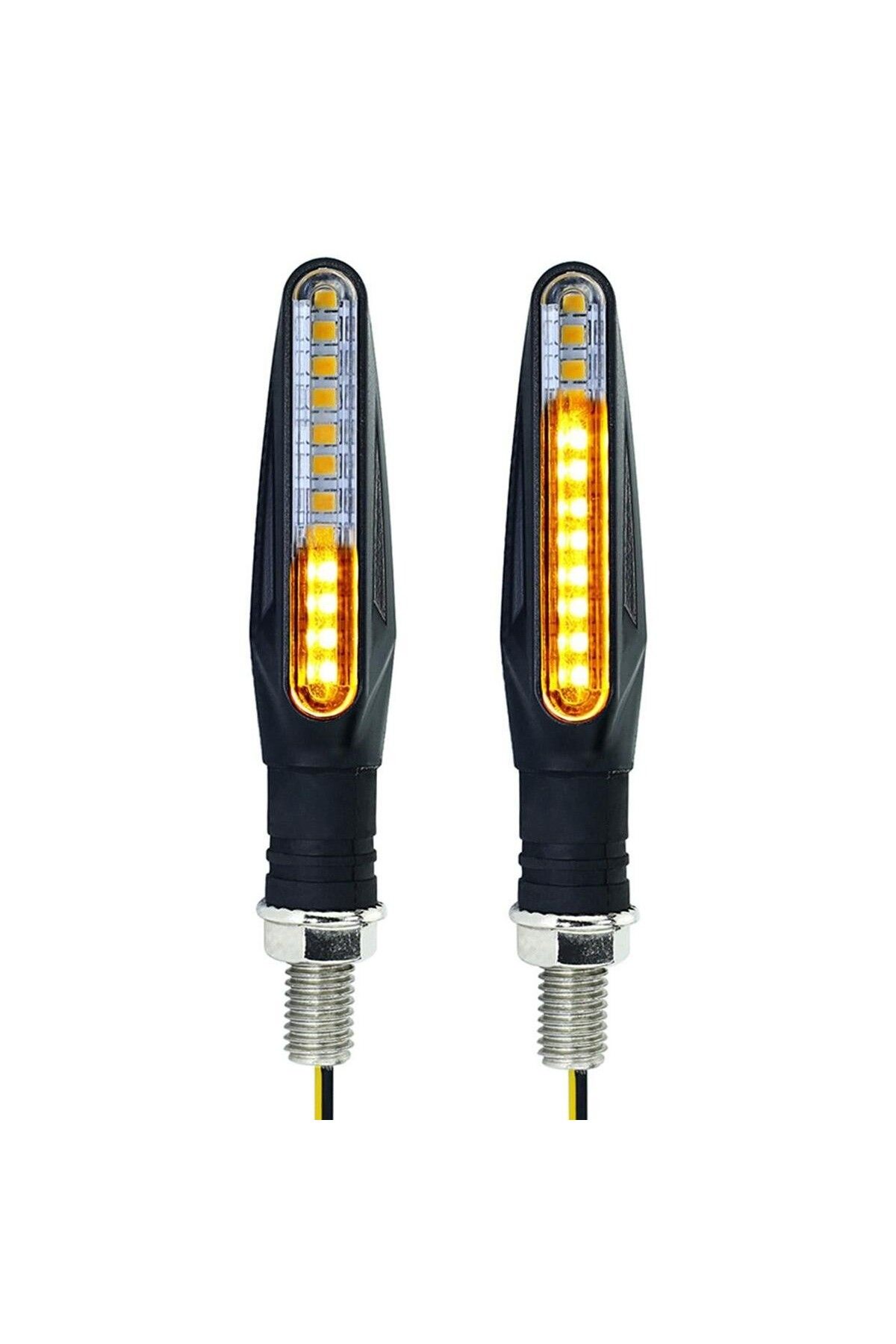 JollyMag-Set of 2 SEQUENTIAL Motorcycle Signal Lamps, with 2 functions, position and signaling, AVX-ZD59B 2