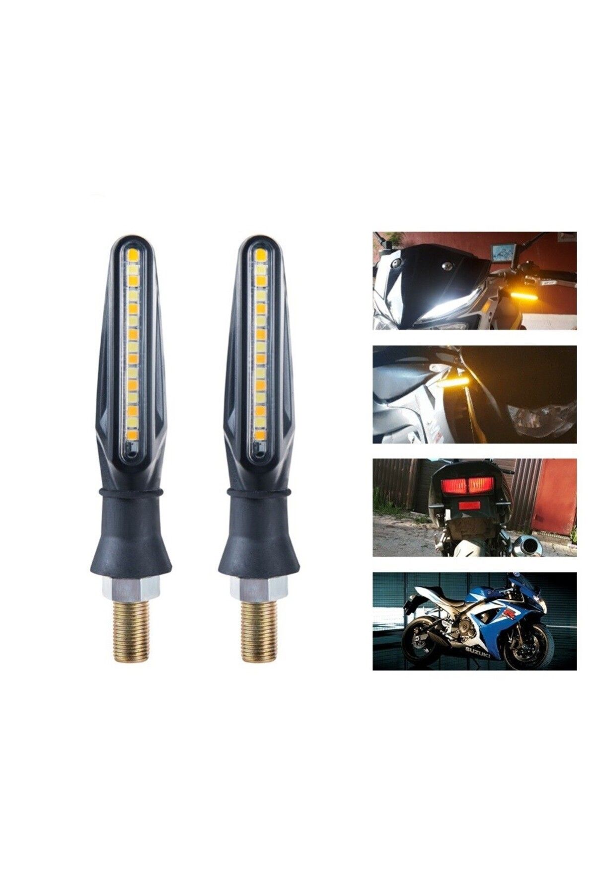 JollyMag-Set of 2 SEQUENTIAL Motorcycle Signal Lamps, with 2 functions, position and signaling, AVX-ZD59B 3