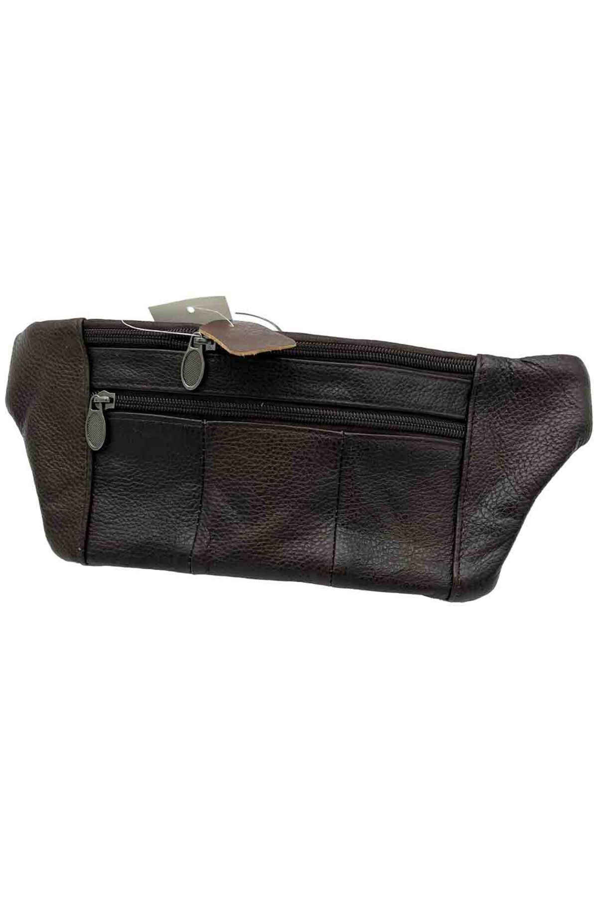 Micutz-Men's Waist Bag Made of Genuine Leather, Waterproof, 30 x 11.5 x 2.3 cm, Dark Brown 3