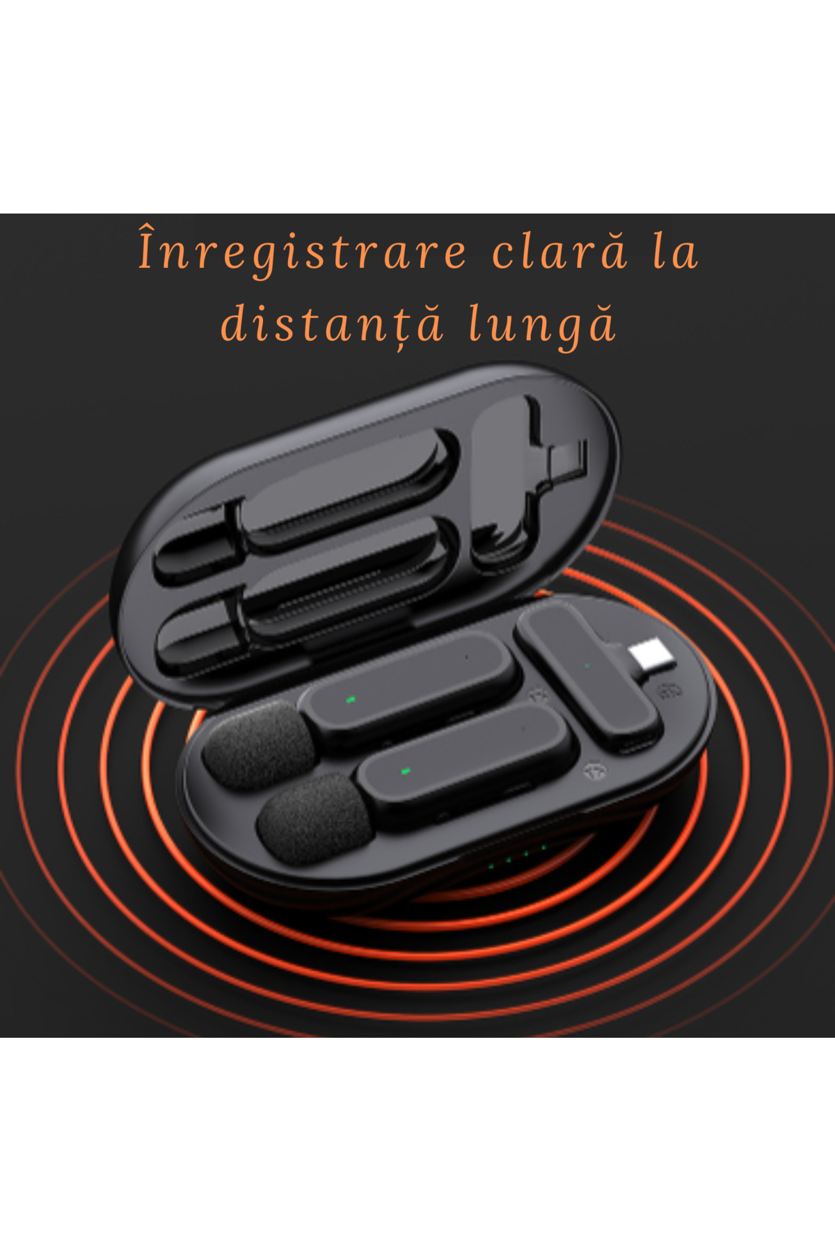 Adsinio-Set of 2 Lavalier Microphones 3 In 1, Adsinio, Wireless, Compatible with Android Smartphone, Black 5