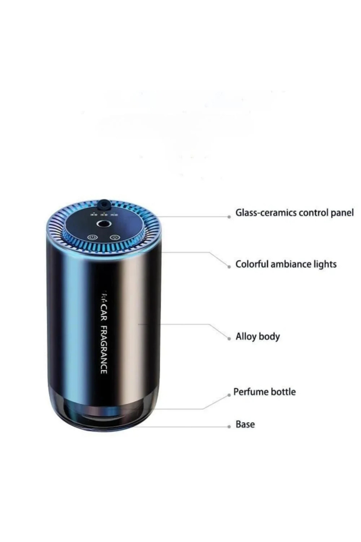 فواحة عطرية للسيارة مع اضاءة جذابة لتعطير وتنقية ا...