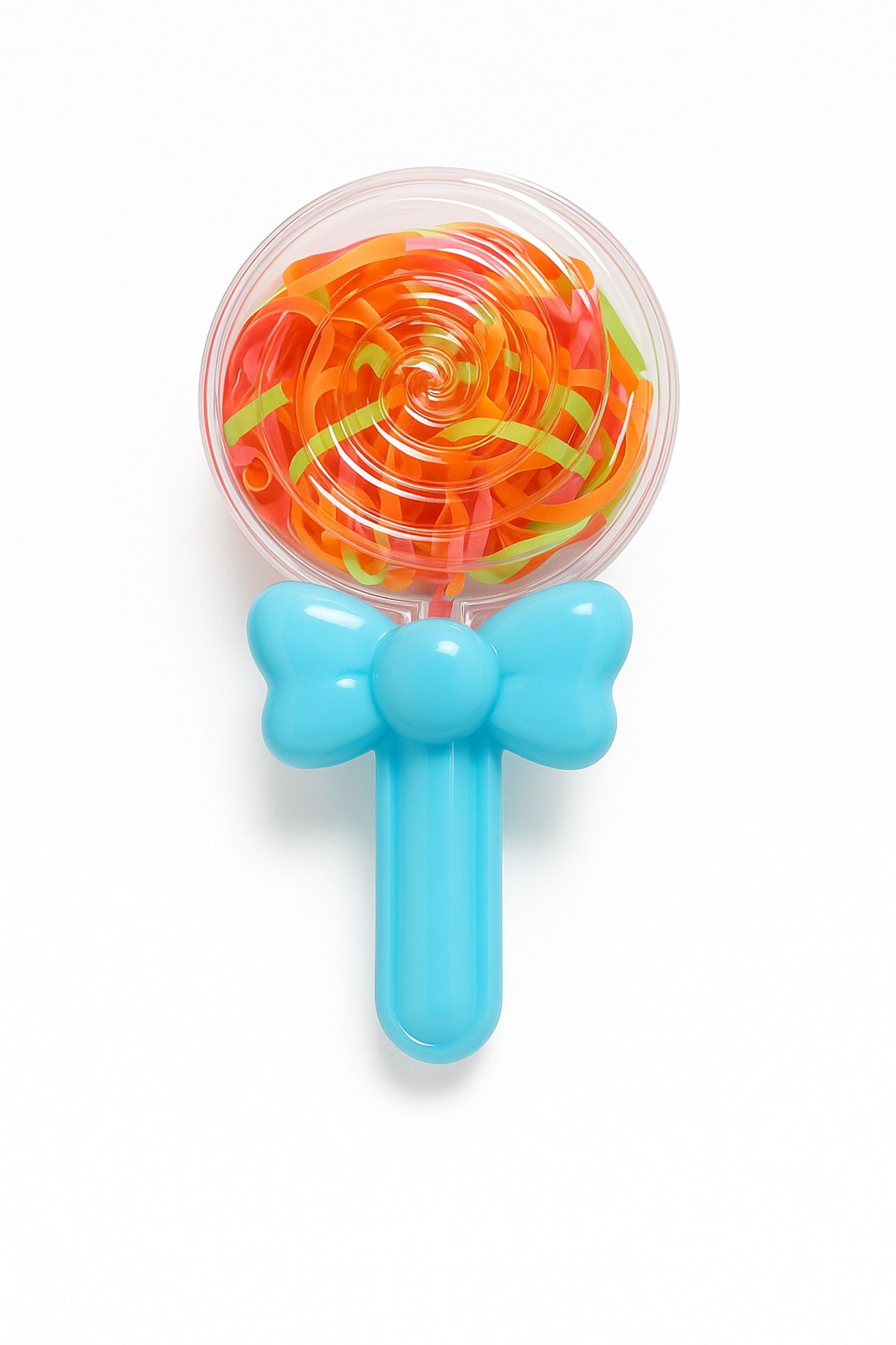 Bittox-Set de catarame de cauciuc de culoare neon în cutie de acadele pentru fete - design distractiv - cutie albastră 1