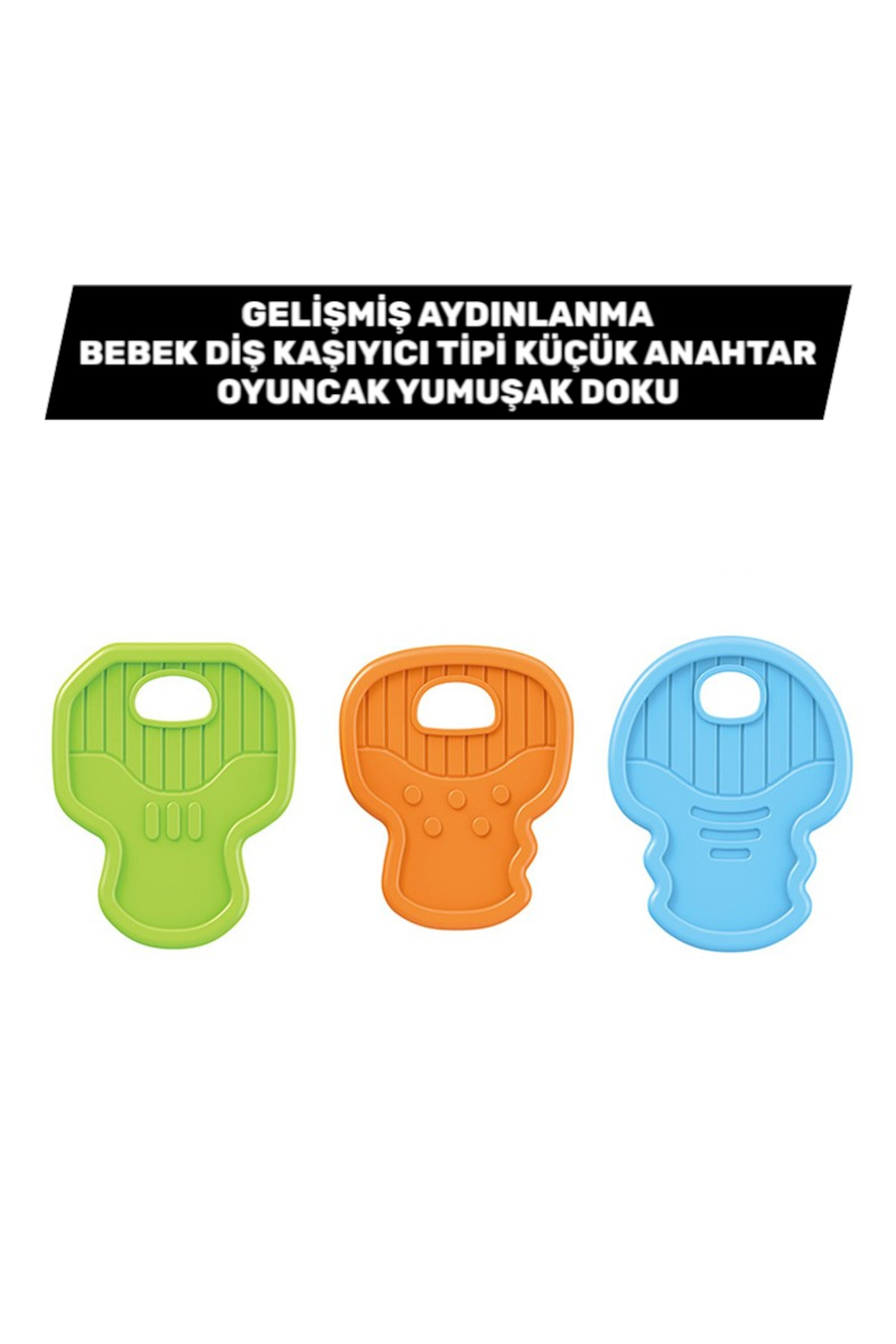 YILDIRIM OYUNCAK Işıklı Müzikli Anahtarlıklı Bebek Arabası 15 cm - Sesli Işıklı Diş Kaşıyıcılı Anahtarlıklı Araba fotoğrafı 3 (önizleme)