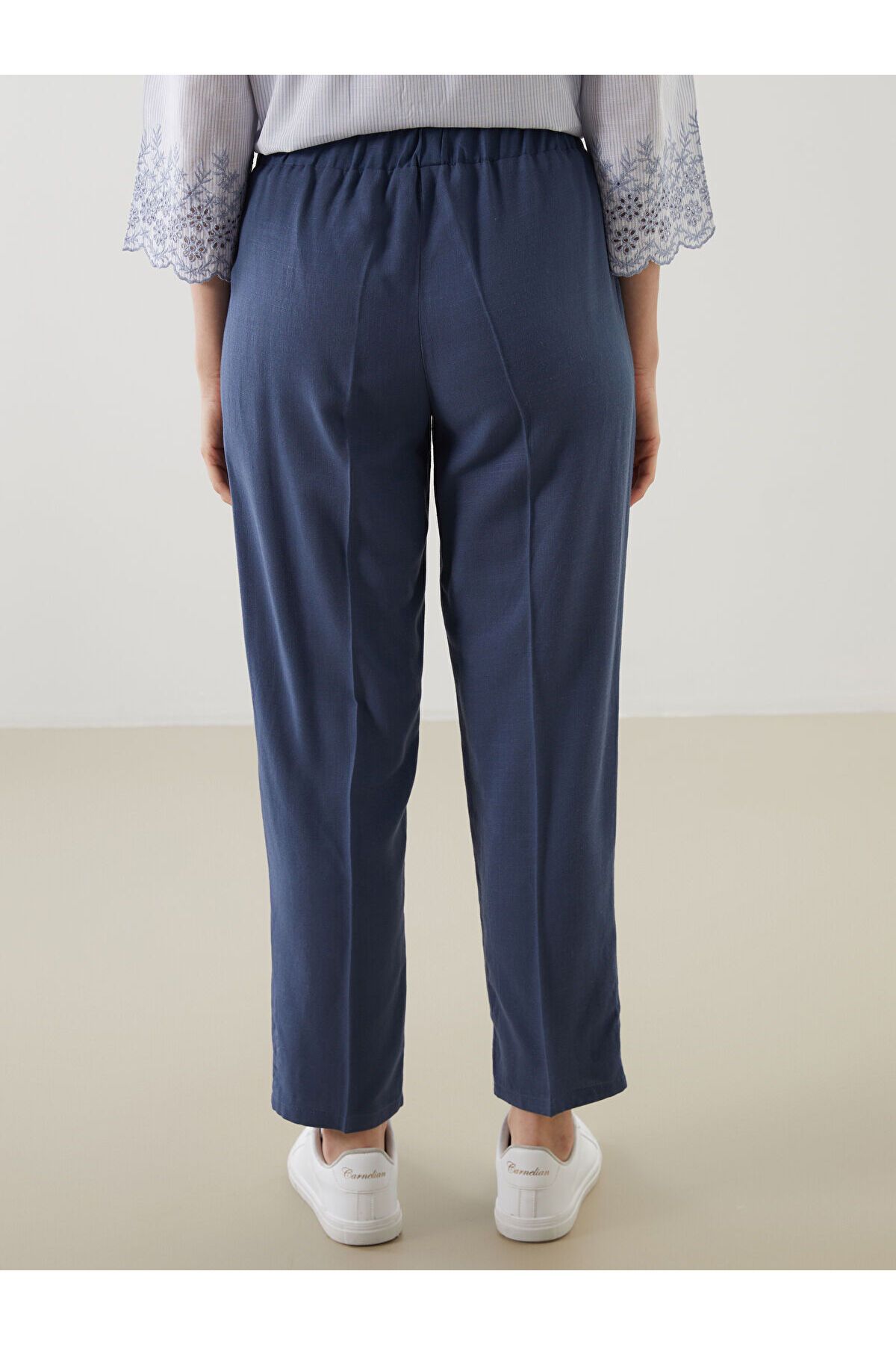 LC Waikiki-Pantaloni de damă în amestec de in cu talie elastică 6