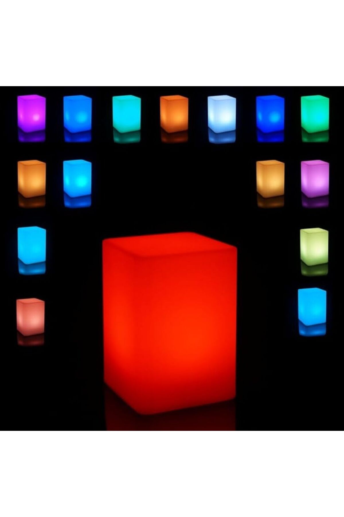 ETRONIK-6-Inch Rechargeable LED Mood Light Cube 16 RGB Colors 5 Brightness Levels 4 Modes Remote Controlled 5