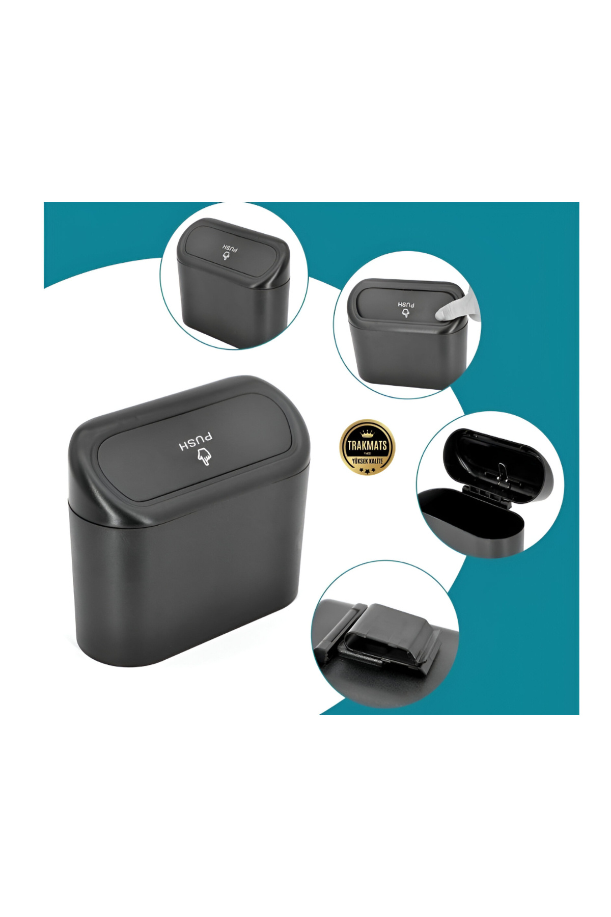 TRAKMATS %100 YÜKSEK KALİTE-Mazda 2 Hybrid Xp21 2022-2023-2024 Compatible Car Garbage Bin with Lid 7