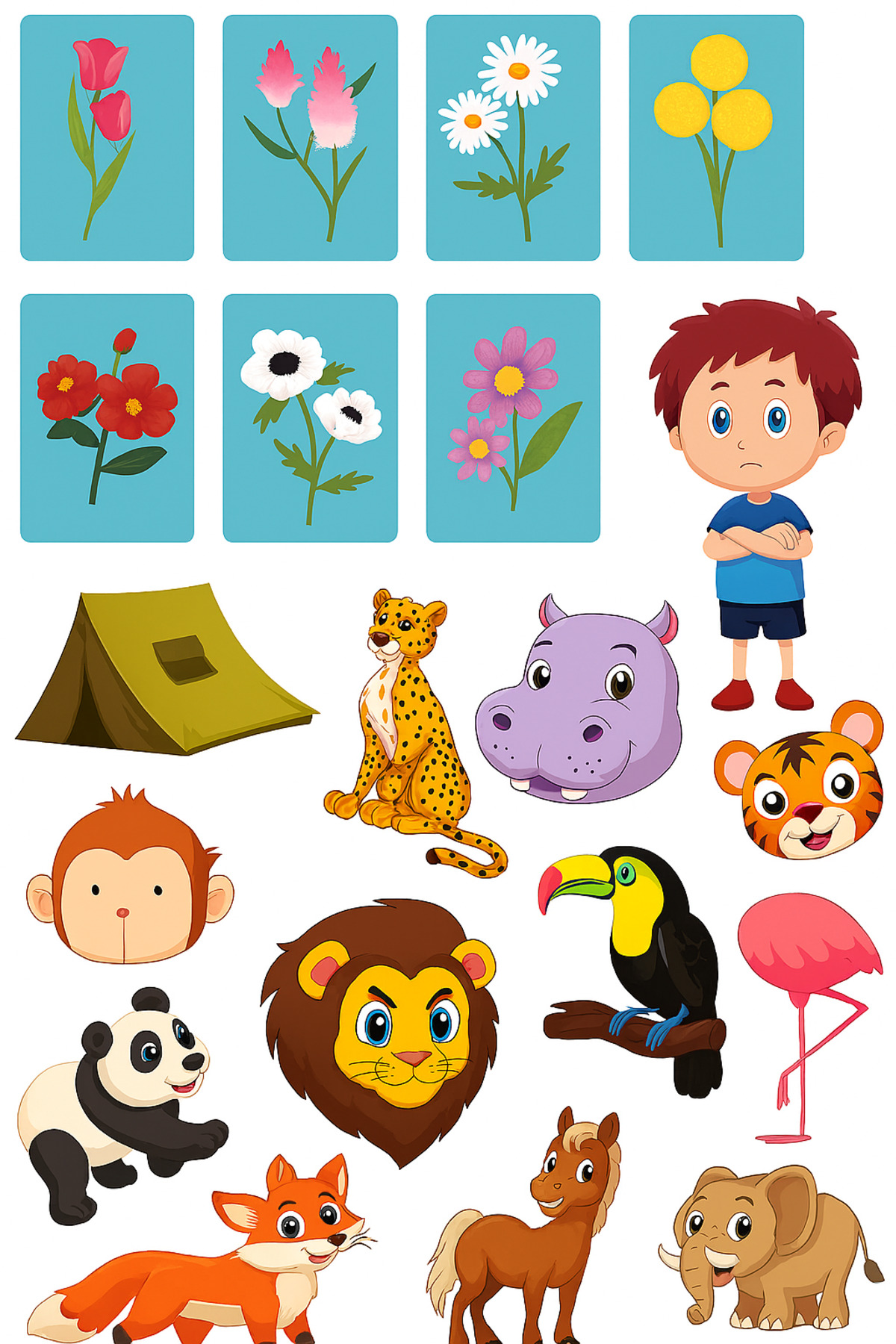 کتاب برچسب با ۶۰ برچسب جنگل‌ها – کتاب آموزشی و سرگرم‌کننده حیوانات برای کودکان