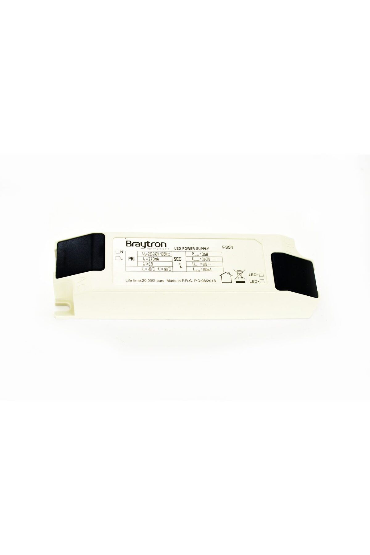 Braytron-DRIVER LED CURENT CONSTANT 33-50V 700mA max.36W 1