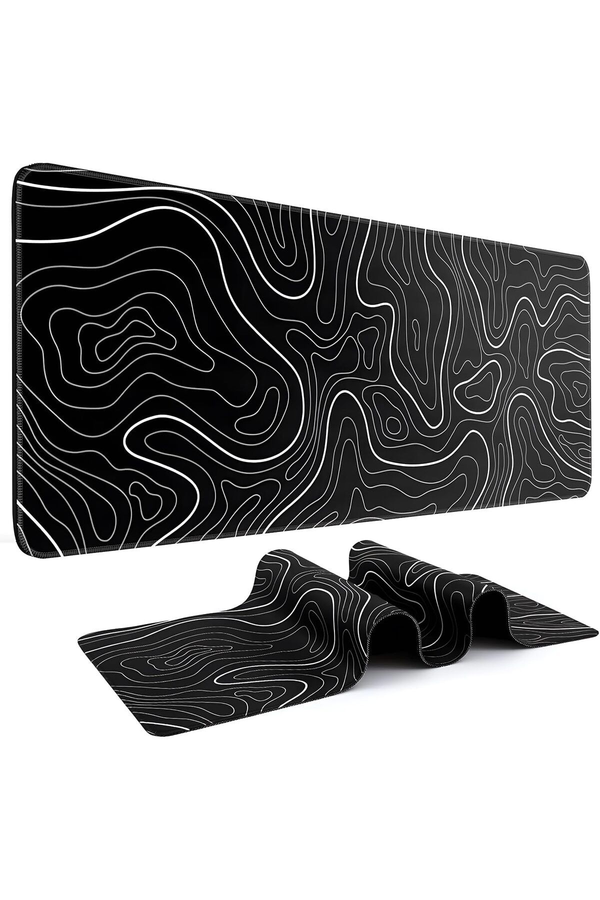 Lumely-Fabric Mouse Pad,Non-Slip Bottom Durable Stitched Edges Washable Foldable and Portable,30x80cm 1