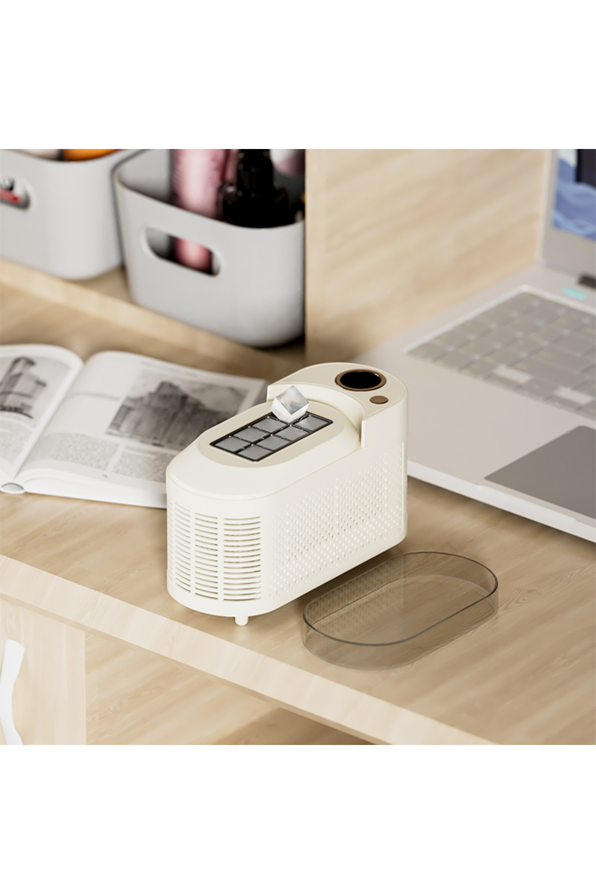 Tradeo-Portable Desktop Ice Maker, 8 Cubes per Cycle, 10-15 Minutes Fast Ice Making, Compact Design 3