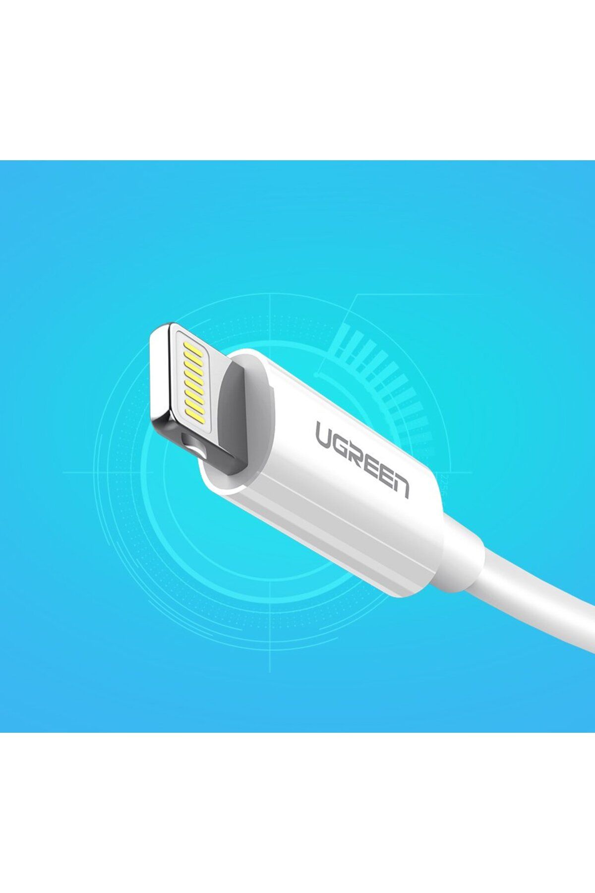 Ugreen-Cablu de date iPhone USB - Lightning MFI 1m 2.4A alb 9