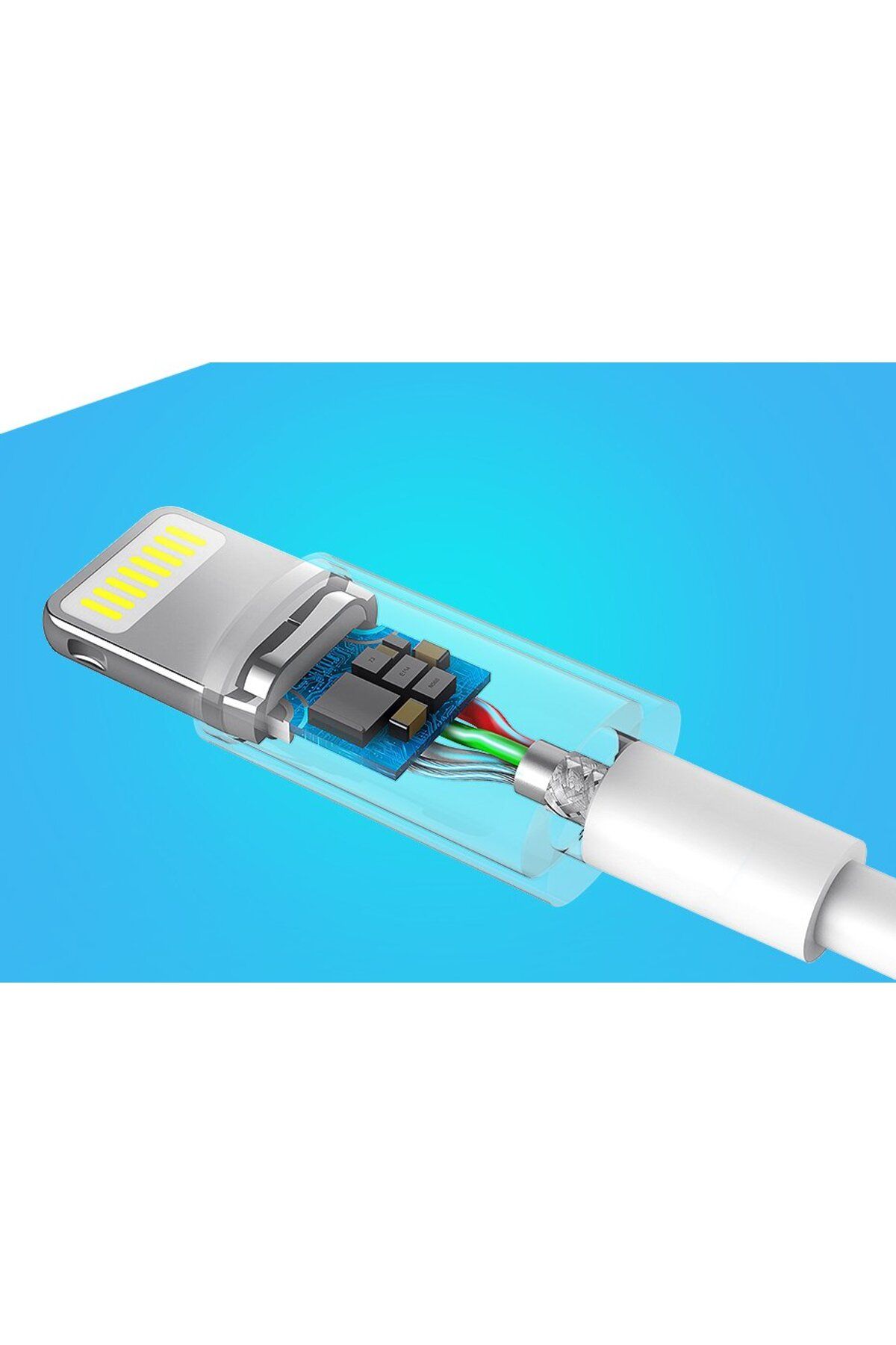 Ugreen-Cablu de date iPhone USB - Lightning MFI 1m 2.4A alb 8