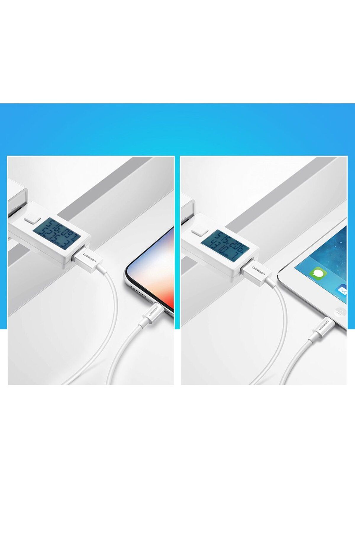 Ugreen-Cablu de date iPhone USB - Lightning MFI 1m 2.4A alb 5