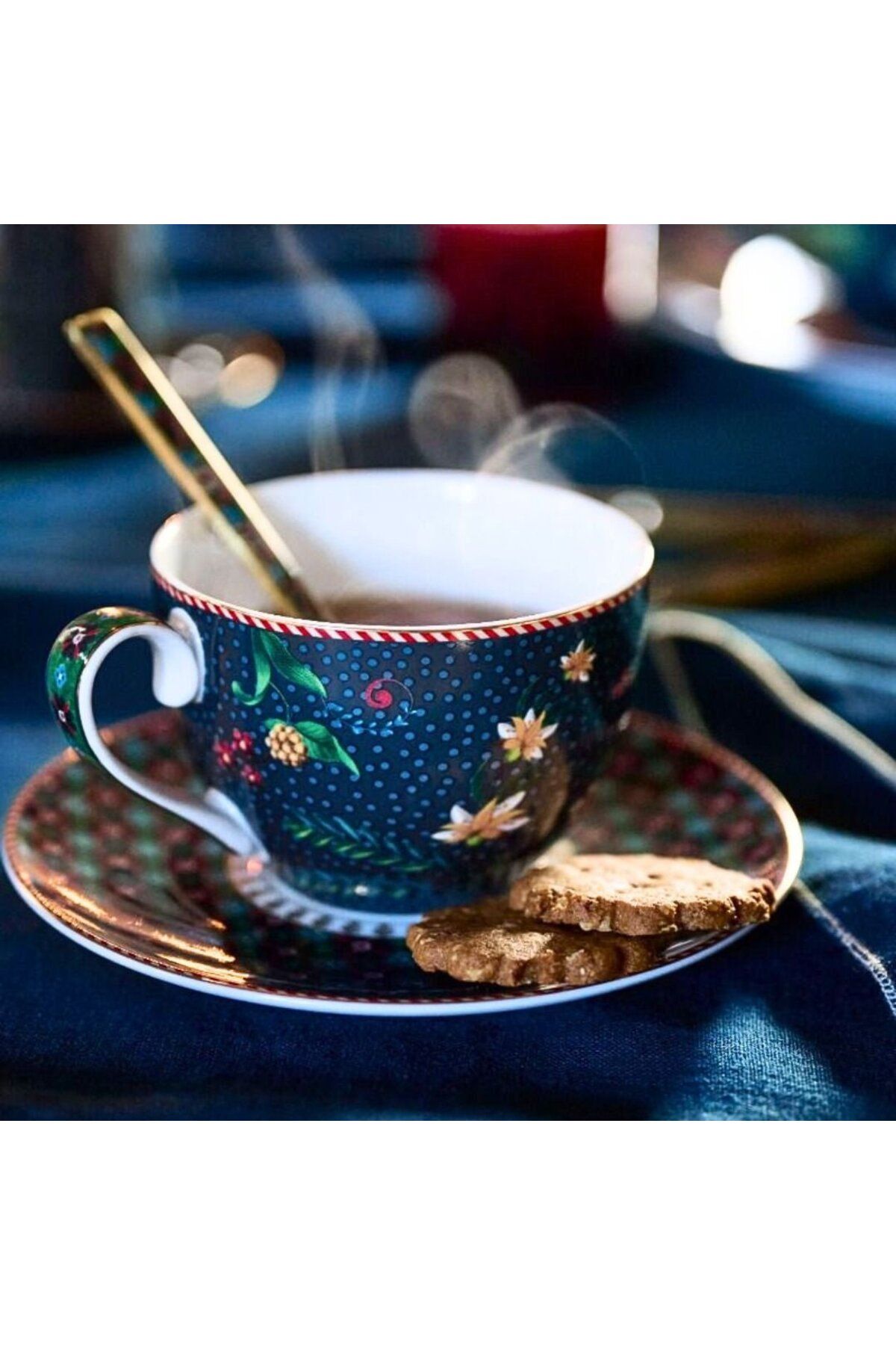 Pip Studio-Espresso cup with saucer, Pip Studio, 280ml, Berry Blues collection 2