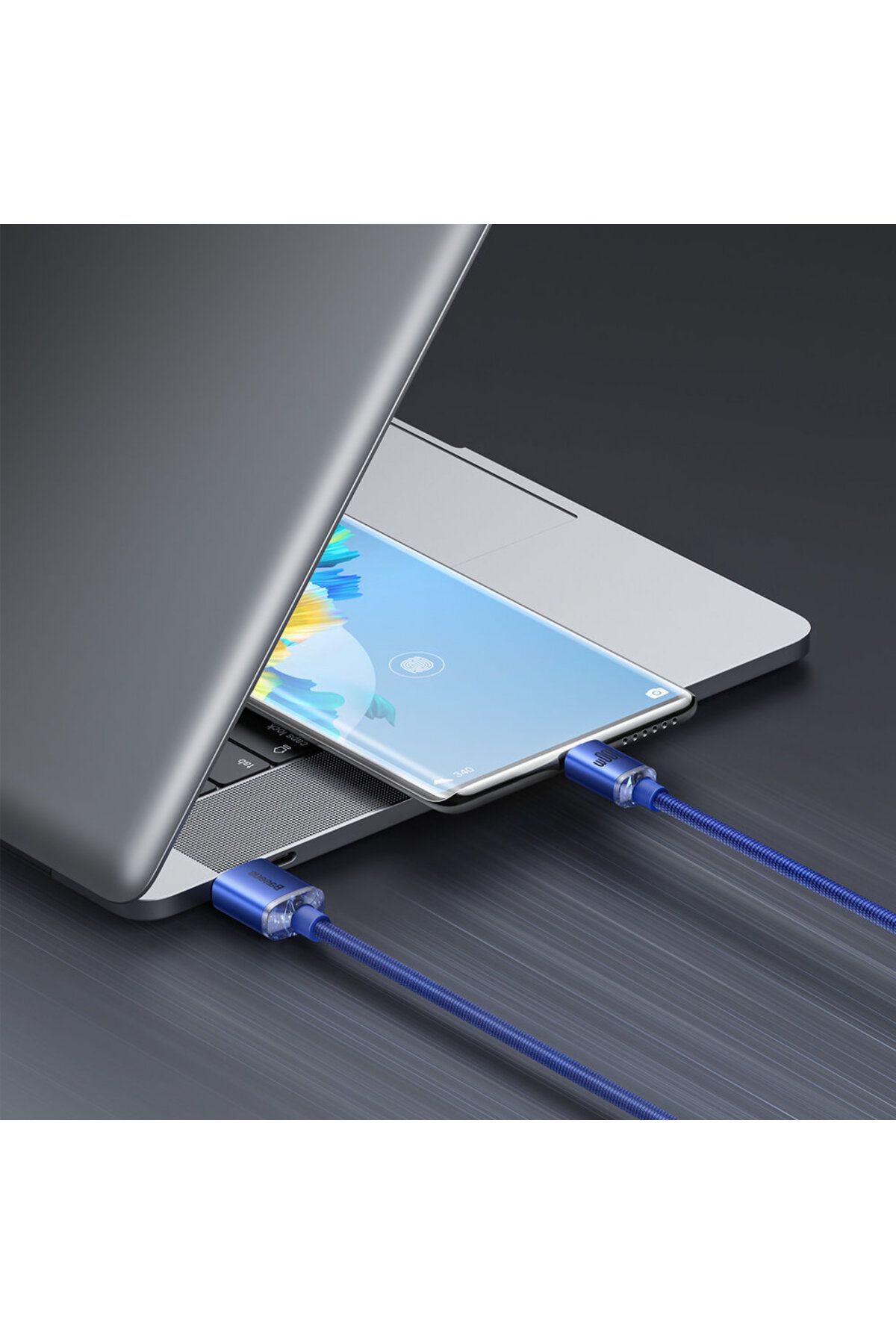 Baseus-Cablu pentru încărcare rapidă și transfer de date USB - USB-C 100W 1.2m albastru 10