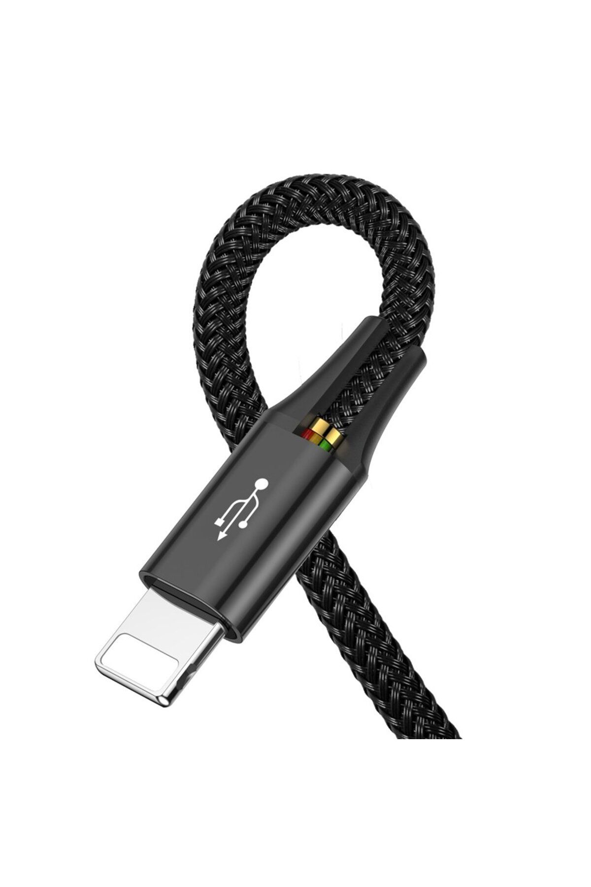 Baseus-Cablu USB 4 în 1 2 x iPhone Lightning USB-C microUSB Nylon Împletit 3.5A 1.2m Negru 3