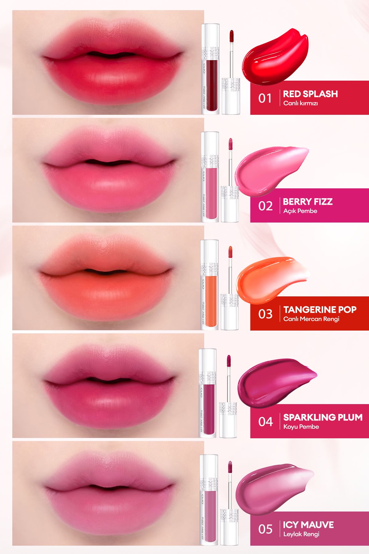 CLIO-Lightweight Tint Water Soda Tint Offering Ultra Lasting, Vibrant Color (03 Tangerine Pop) 3