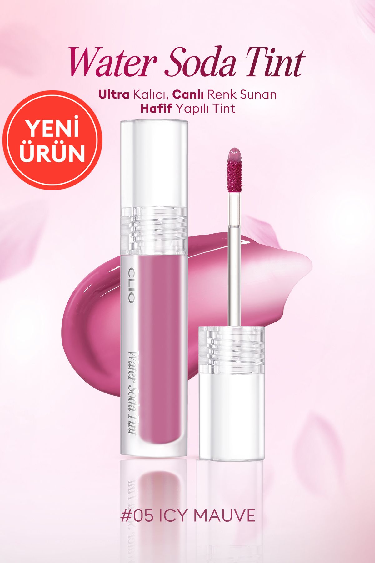 CLIO-Lightweight Tint Water Soda Tint with Ultra Lasting, Vibrant Color (05 Icy Mauve) 1