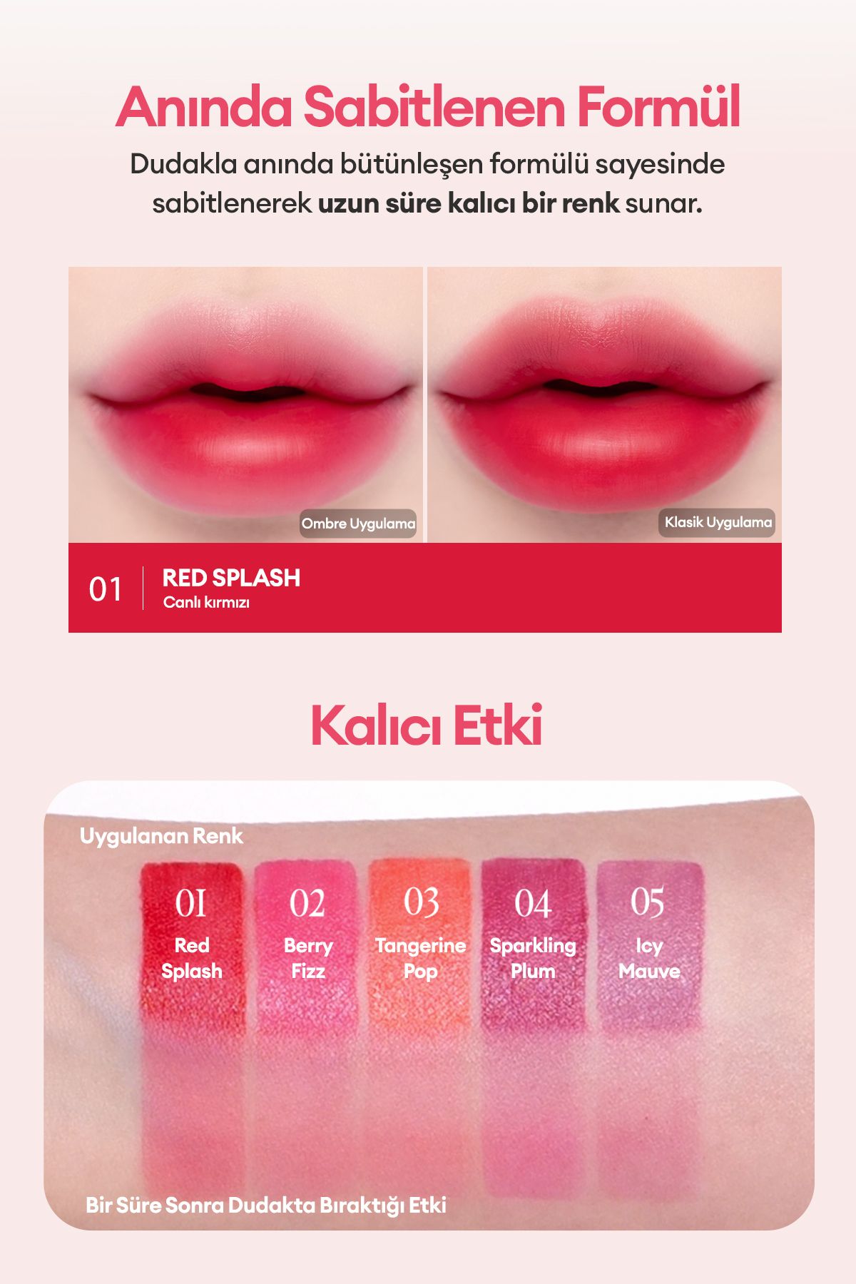 CLIO-Lightweight Tint Water Soda Tint with Ultra Lasting, Vibrant Color (01 Red Splash) 5