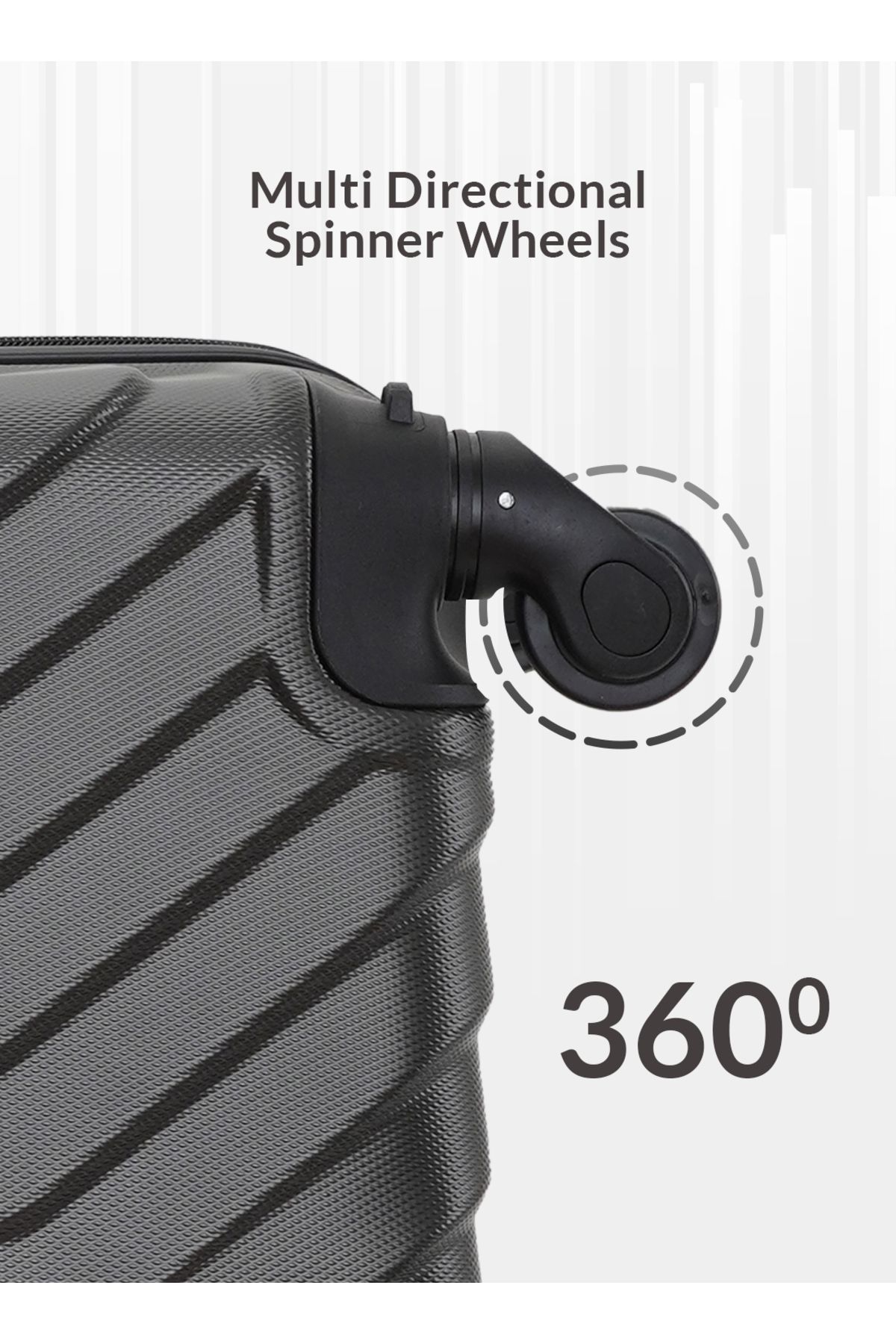 PARAJOHN-Vector 28-Inch Check-in Luggage ABS Hard Shell Suitcase with 360° Spinner Wheels & Lock 4