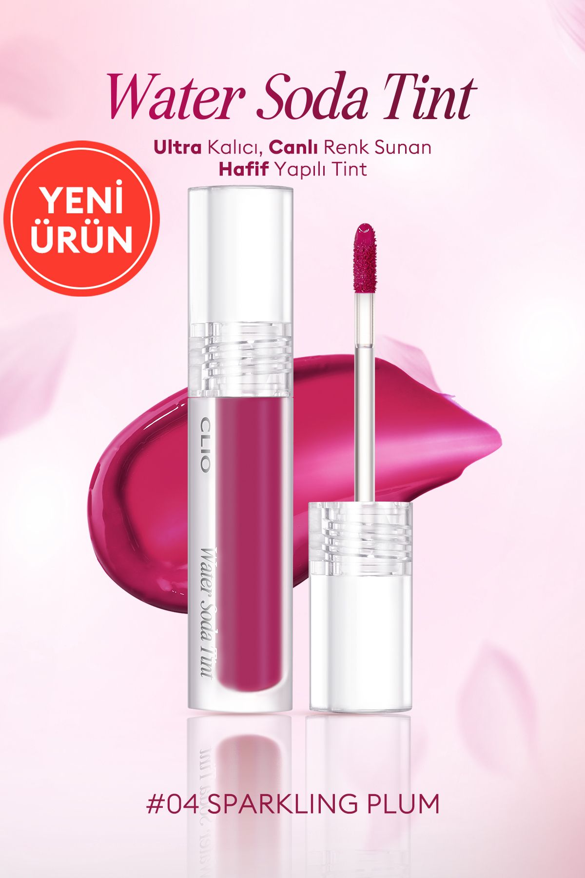 CLIO-Lightweight Tint Water Soda Tint with Ultra Lasting, Vibrant Color (04 Sparkling Plum) 1