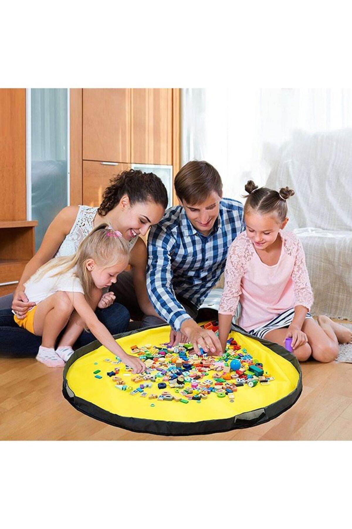 Lumely-Toy Storage Bag And Play Mat Suitable,For Small Bricks And Blocks Storage, For Ages 4+,16" X 11" 4