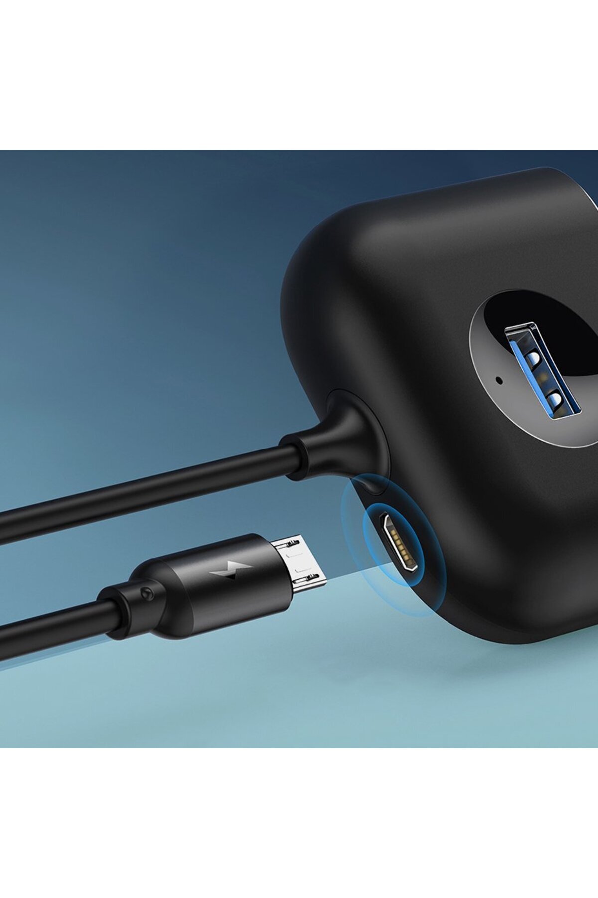 Baseus-Adaptor USB HUB 4 în 1 USB 3.0 la USB 3.0*1+USB 2.0*3 1m Negru 9