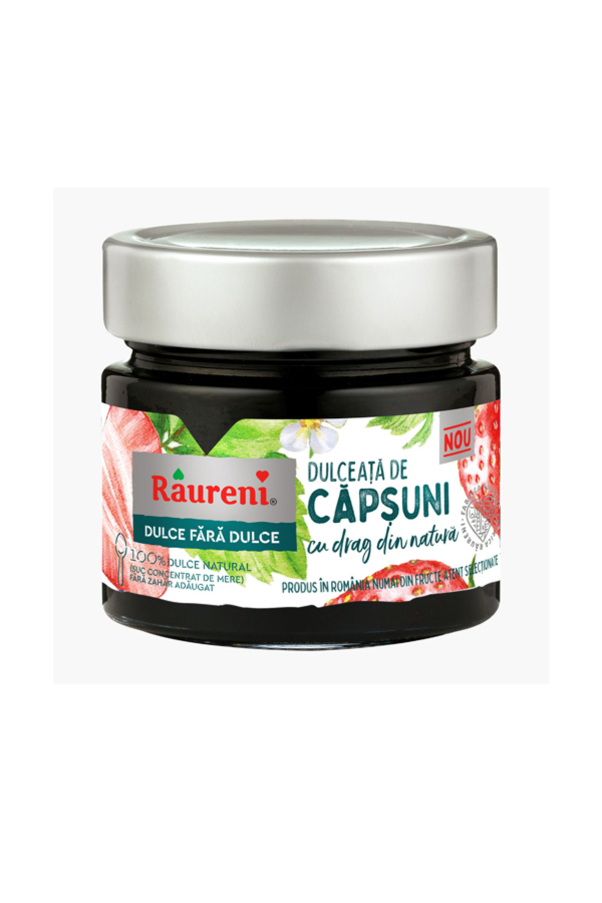 Raureni Dulceata Capsuni Fara Zahar 240 G - One Size