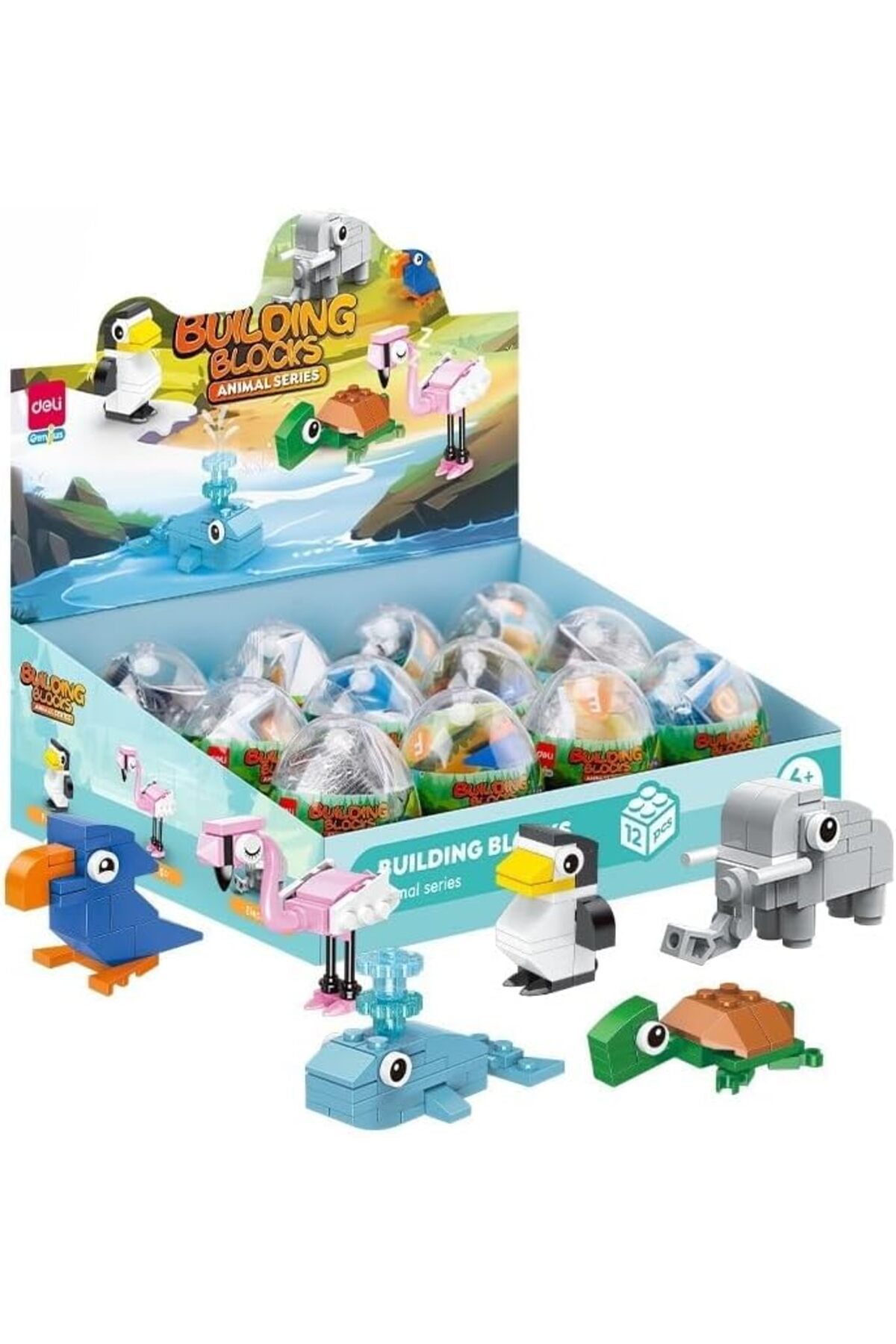 مجموعه بلوک‌های ساختنی مدل EH741 شماره ۱۲ کودکان، ۱۲ تکه