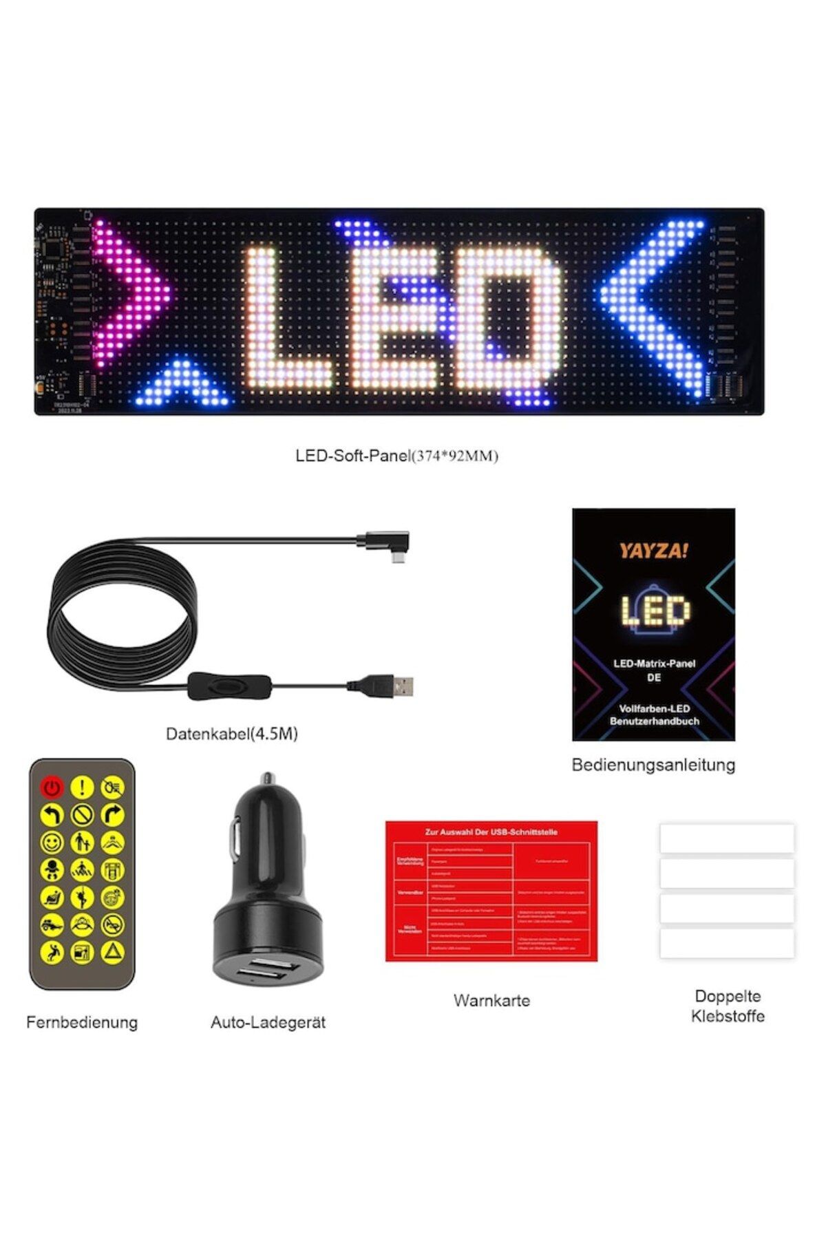bedee-Flexible LED Panel for Car, 16x64 Pixels, Bedee, Smart App Control, IP66 Waterproof 3