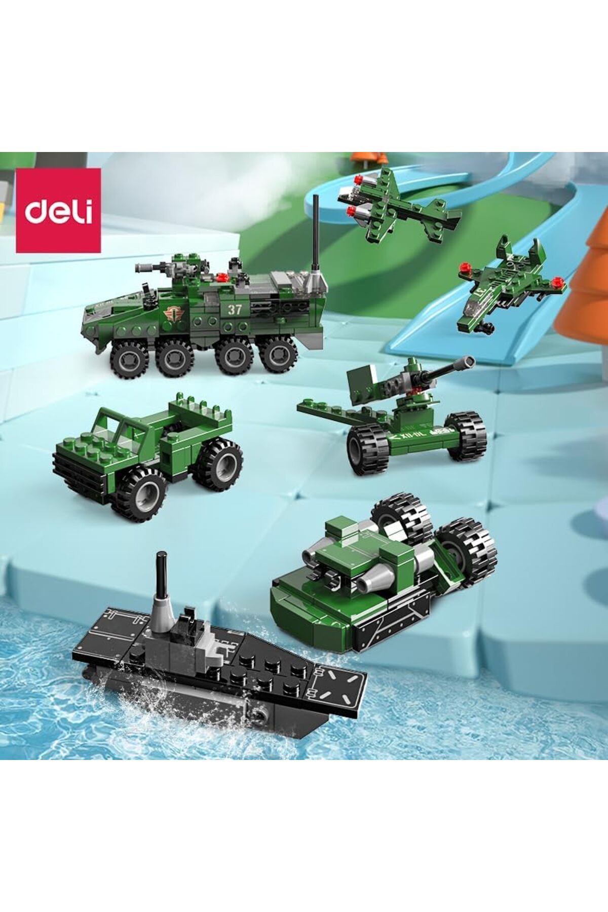 مجموعه بلوکهای ساختنی مدل EH738 شماره ۶ کودکان، ۶ تکه