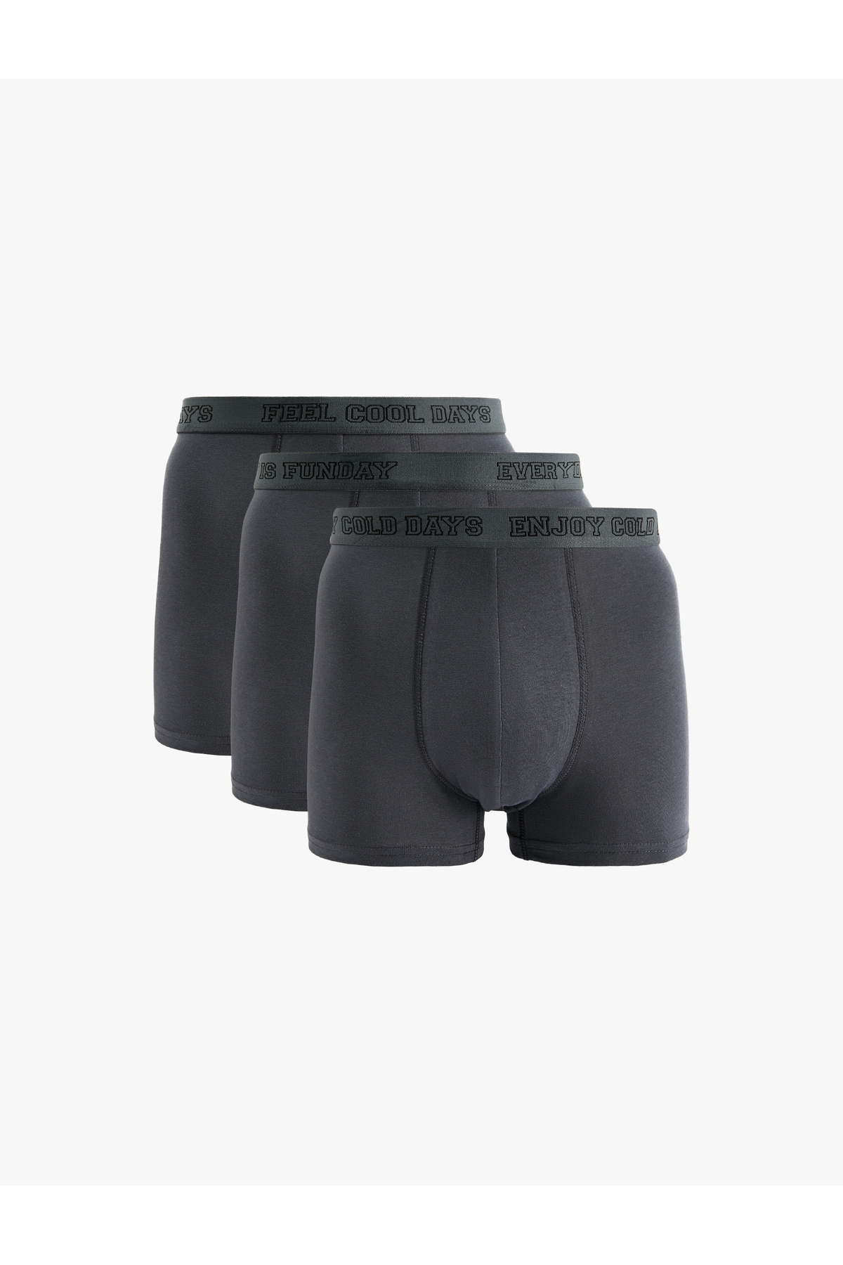 مجموعه باکسر 3 تکه پنبه ای با چاپ دور کمر Koton