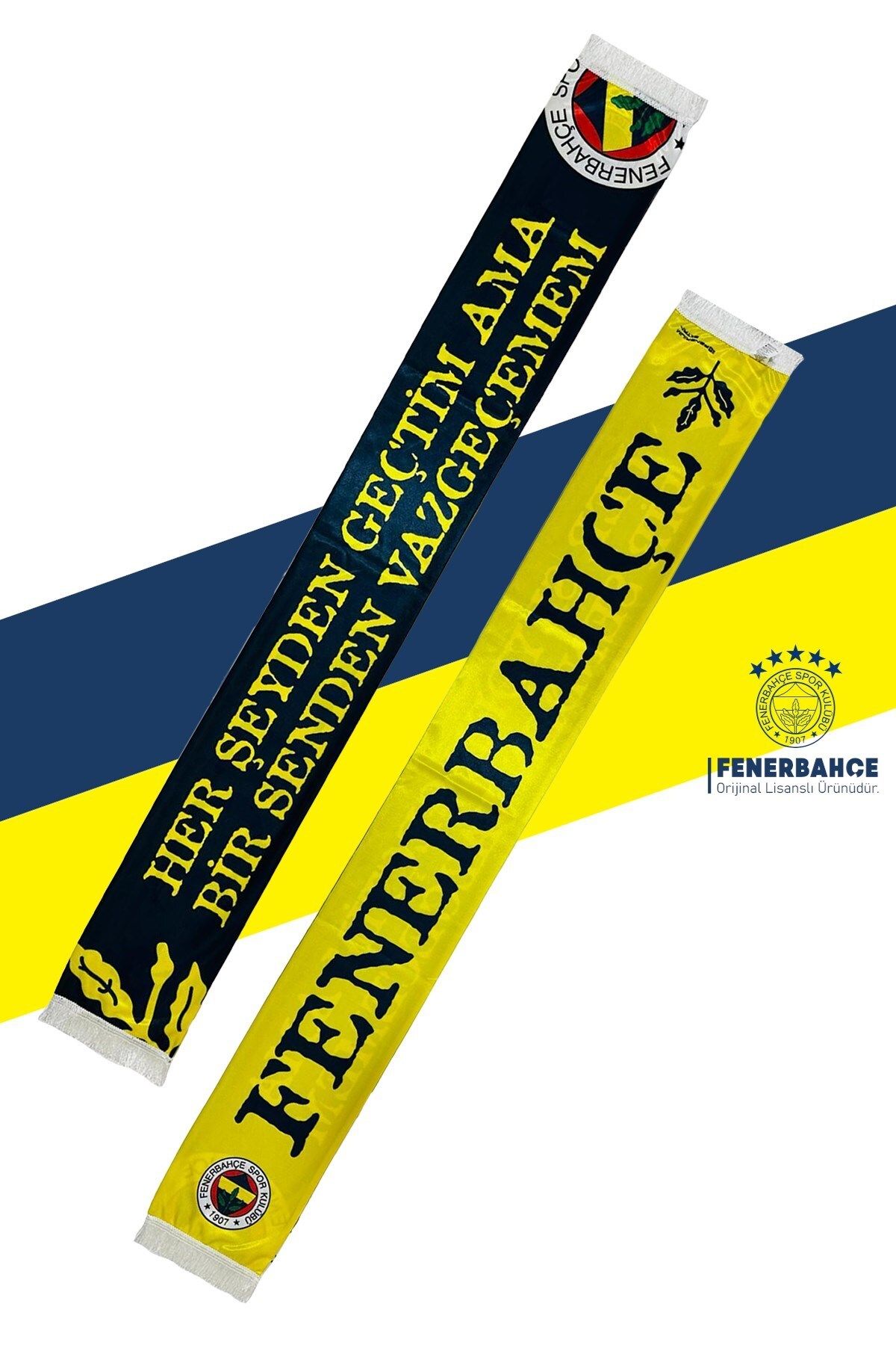 Fenerbahçe-Original Licensed I Can'T Give up on You Shawl Scarf and Bracelet Set Canary Printed Box 2