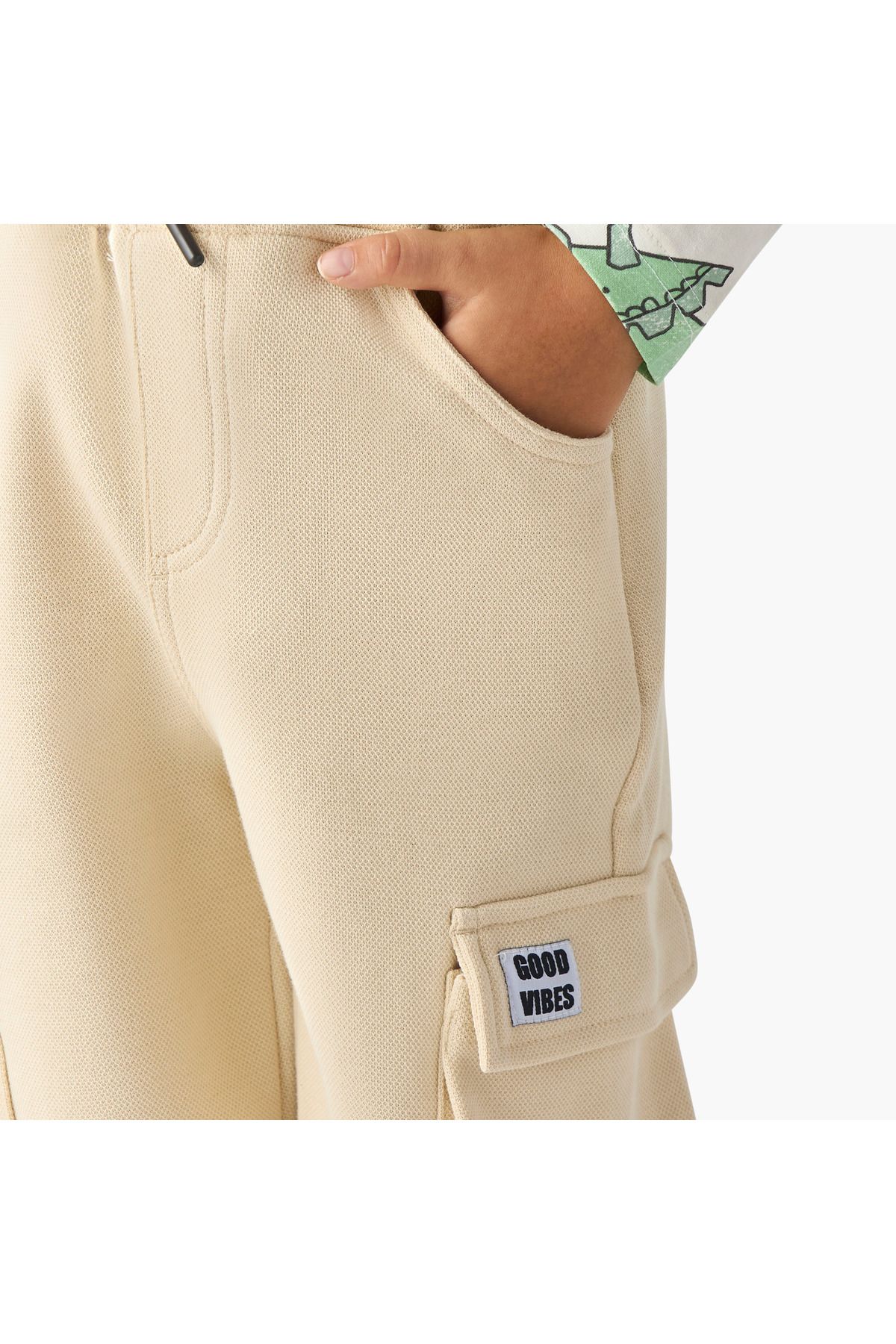 Juniors-Solid Joggers with Drawstring Closure and Pockets 4