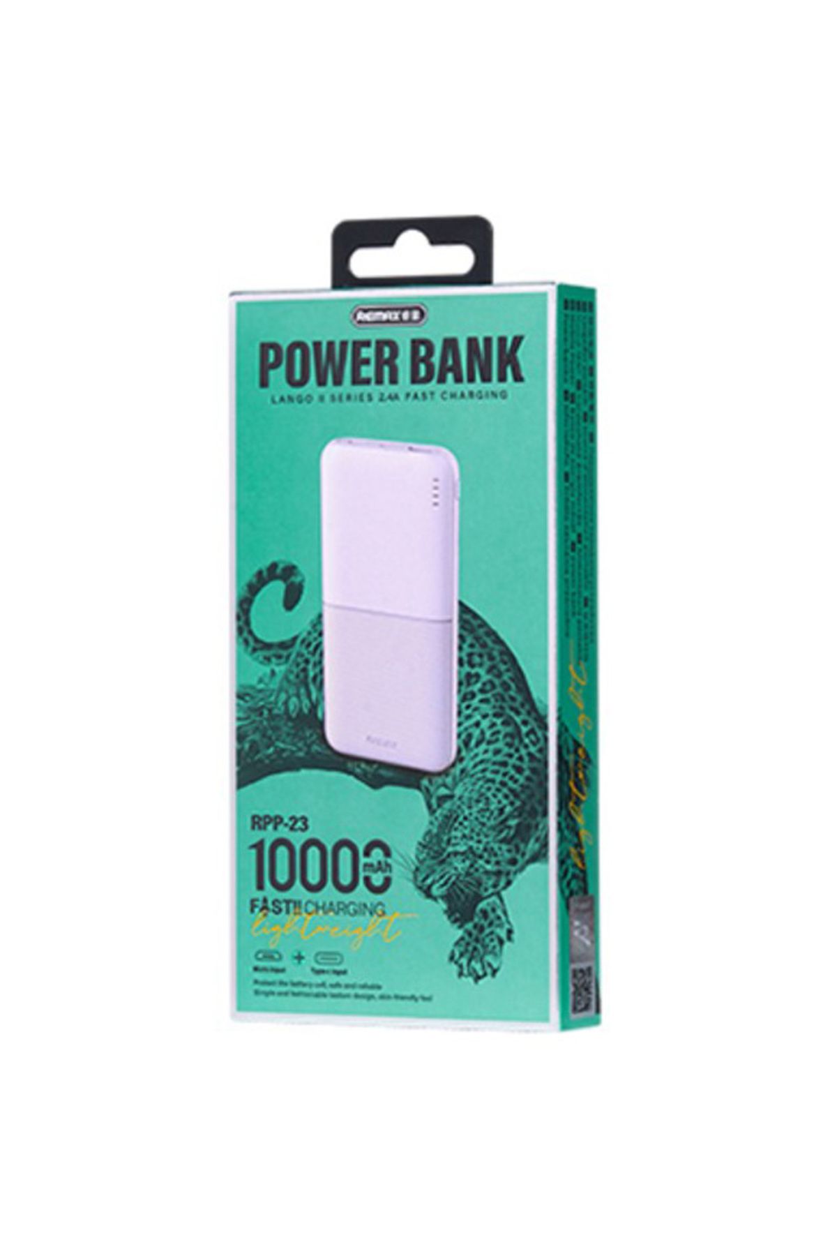 REDz Accessories-Baterie externă Remax RPP-23, 10.000 mAh, USB + Tip-C, Indicator LED, Mov 4