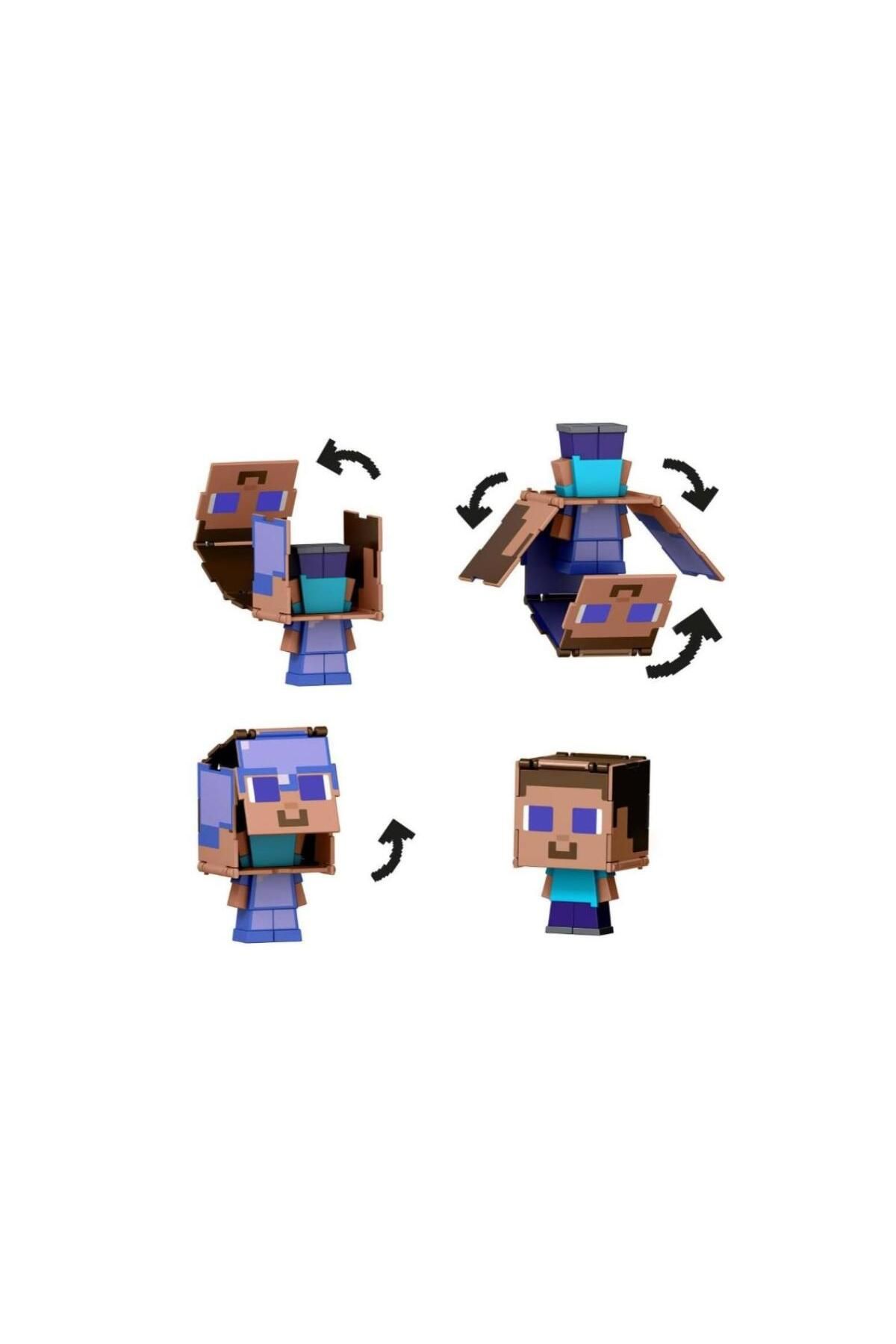 mattel-Minecraft Flippin' Figs Steve & Steve in Enchanted Armor Action Figure JCN19 2