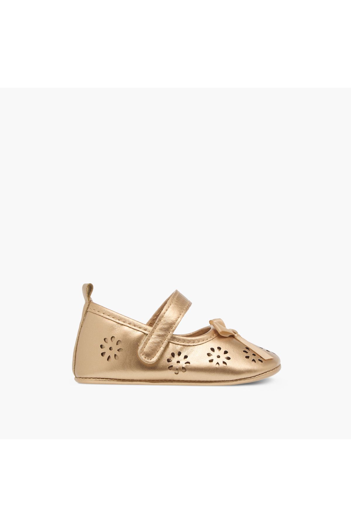giggles-Cutout Detail Booties with Hook and Loop Closure 3