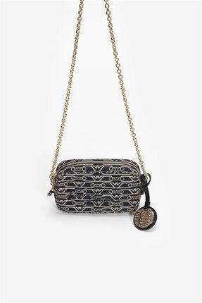 Emporio Armani Kadın Tüm Yüzeyi Monogram Logo Kaplı Jakarlı Ayarlanabilir Zin...