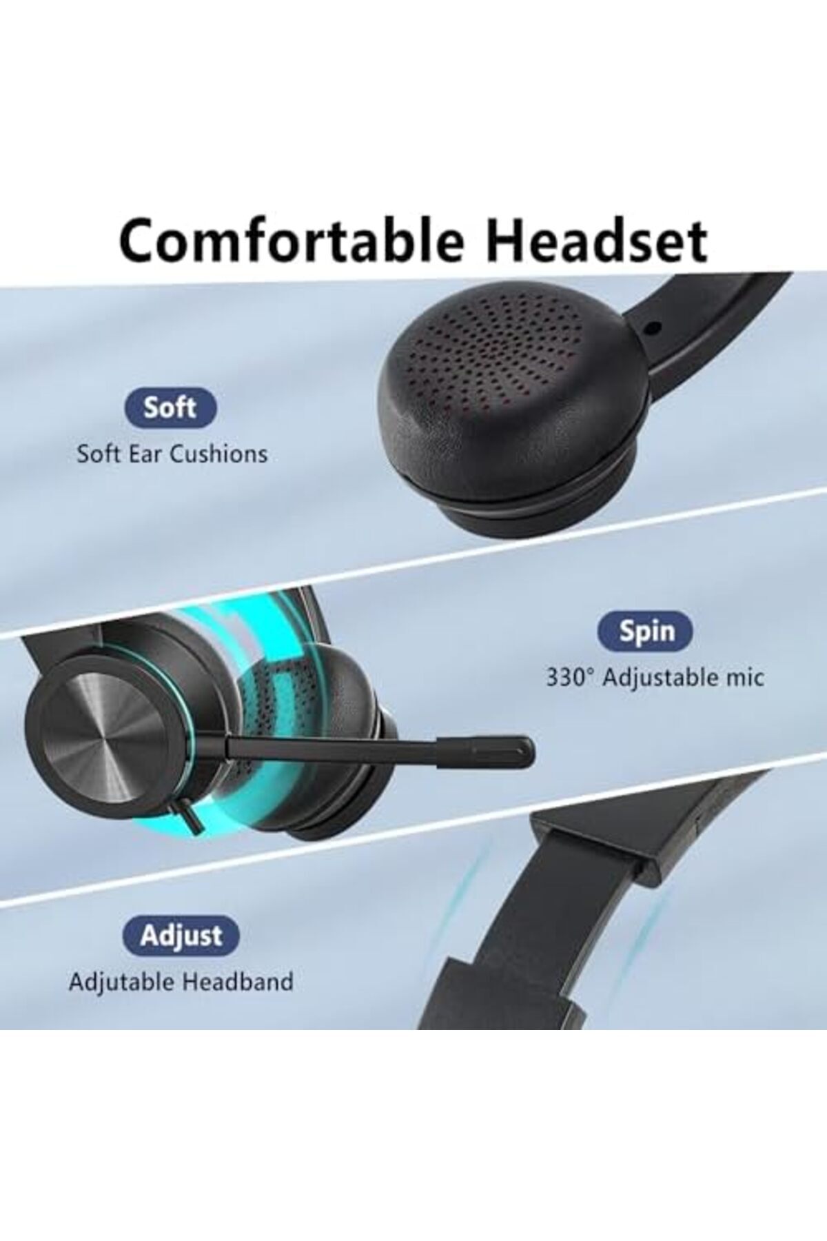 scatti-USB Headset with Microphone, Over-Ear Wired Headset with Active Noise Cancellation and 330° Rotatab 6