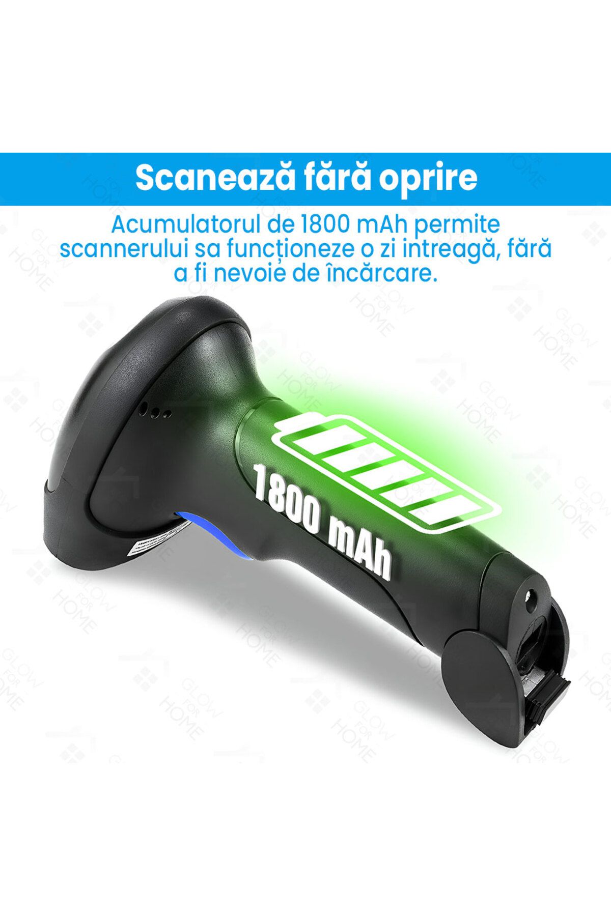 GlowforHome-Wireless laser barcode reader, GlowforHome, 1D/2D/QR/EAN-13, Bluetooth, 100m wifi 8