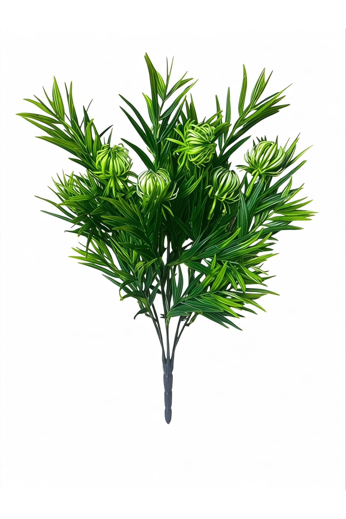 Decorative Artificial Green Ball Chrysanthemum – Vivid Color, Realistic Appearance
